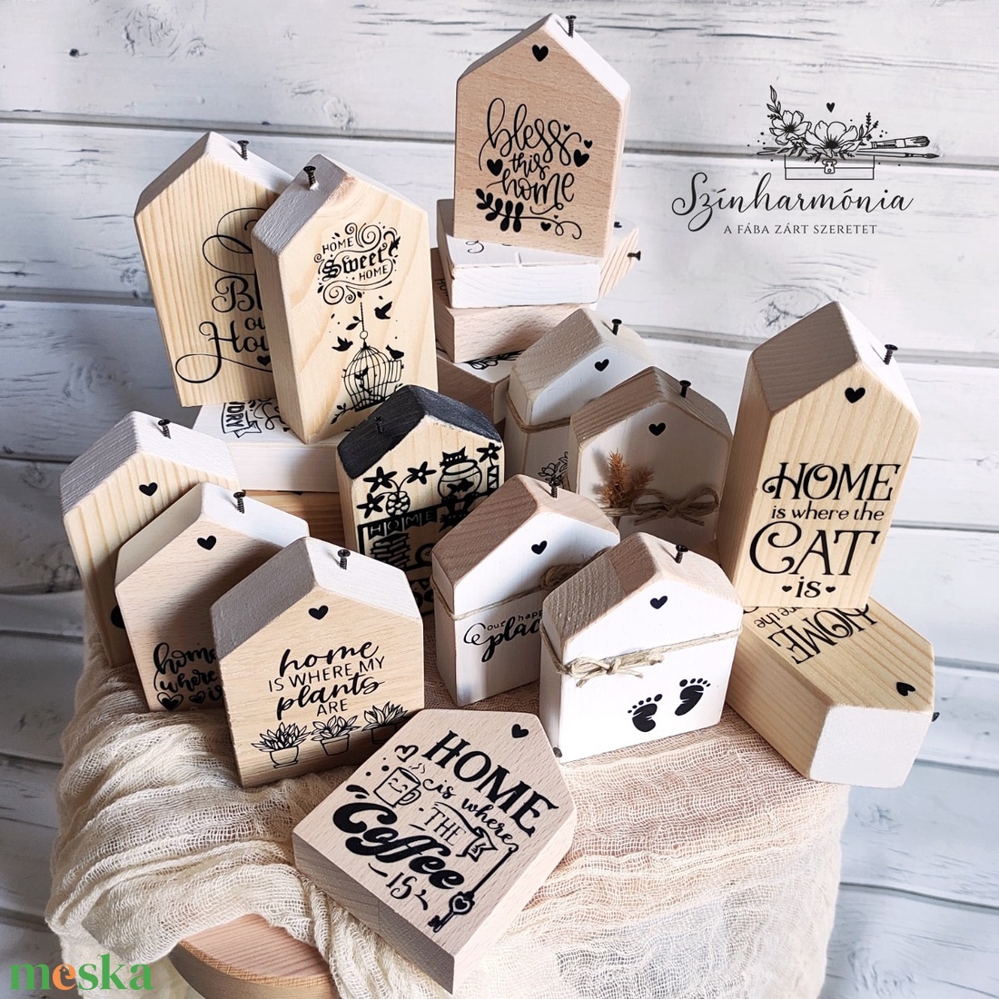 Dekorházikó kéménnyel - Édes Otthon (coffee) - otthon & életmód - dekoráció - dekoratív figurák és szobrok - Meska.hu