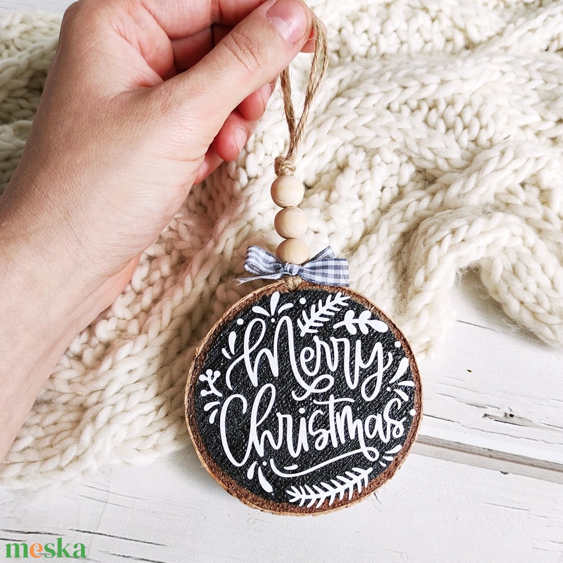 Karácsonyfadíszek csomagban - Fekete és fehér - karácsony - karácsonyi lakásdekoráció - karácsonyfadíszek - Meska.hu