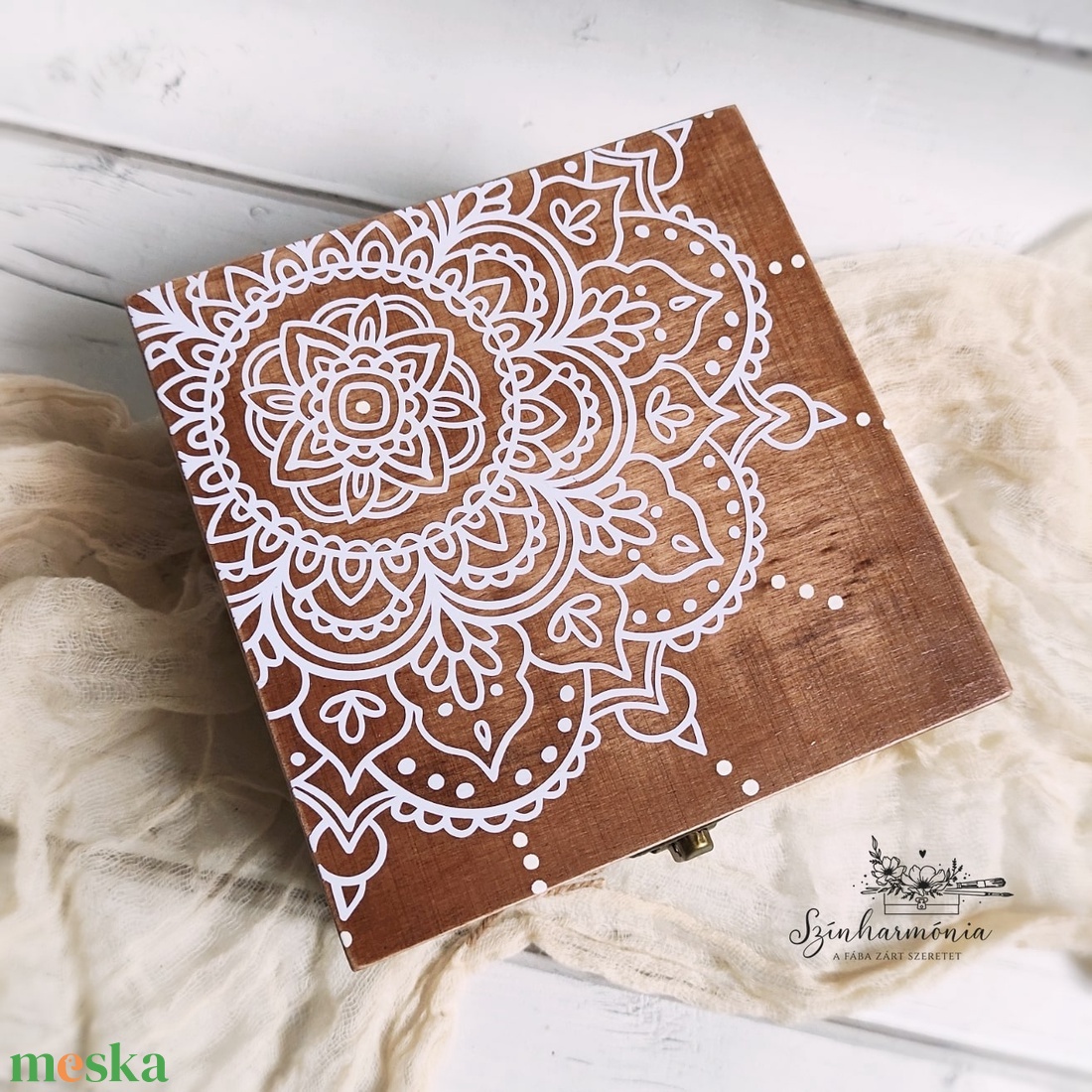 Ajándékdoboz szappannal - Rusztik mandala - otthon & életmód - dekoráció - asztal és polc dekoráció - díszdoboz - Meska.hu