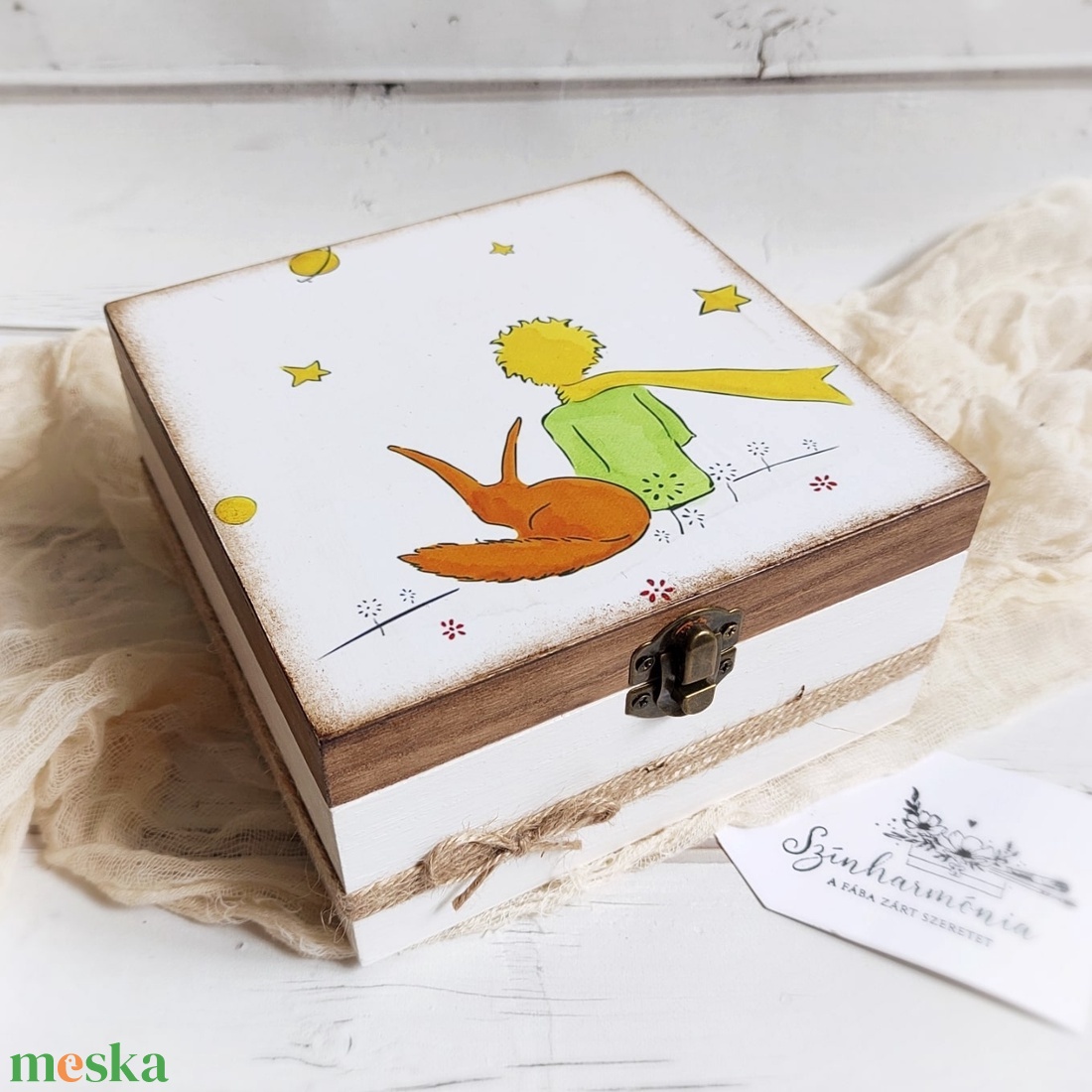 Ajándékdoboz szappannal - A kis herceg és a róka - otthon & életmód - dekoráció - asztal és polc dekoráció - díszdoboz - Meska.hu Ajándékdoboz szappannal - A kis herceg és a róka - otthon & életmód - dekoráció - asztal és polc dekoráció - díszdoboz - Meska.hu
