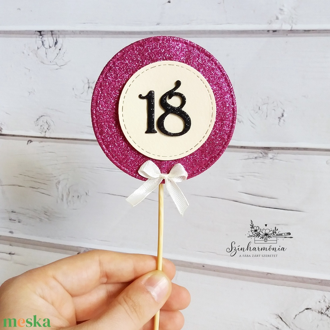 Térhatású tortabeszúró - 18as karika (pink) - otthon & életmód - konyhafelszerelés, tálalás - sütés, főzés - sütidísz - Meska.hu