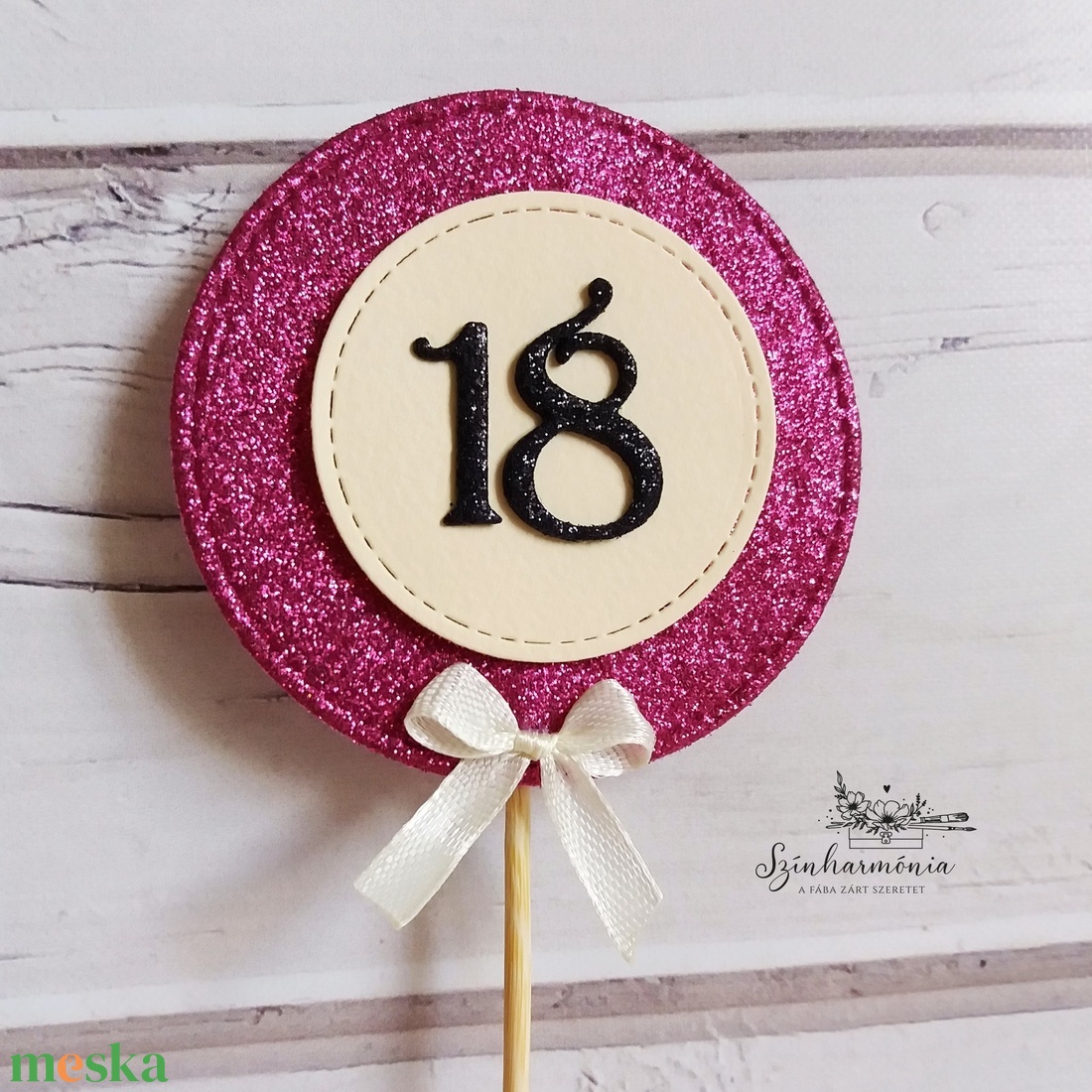 Térhatású tortabeszúró - 18as karika (pink) - otthon & életmód - konyhafelszerelés, tálalás - sütés, főzés - sütidísz - Meska.hu