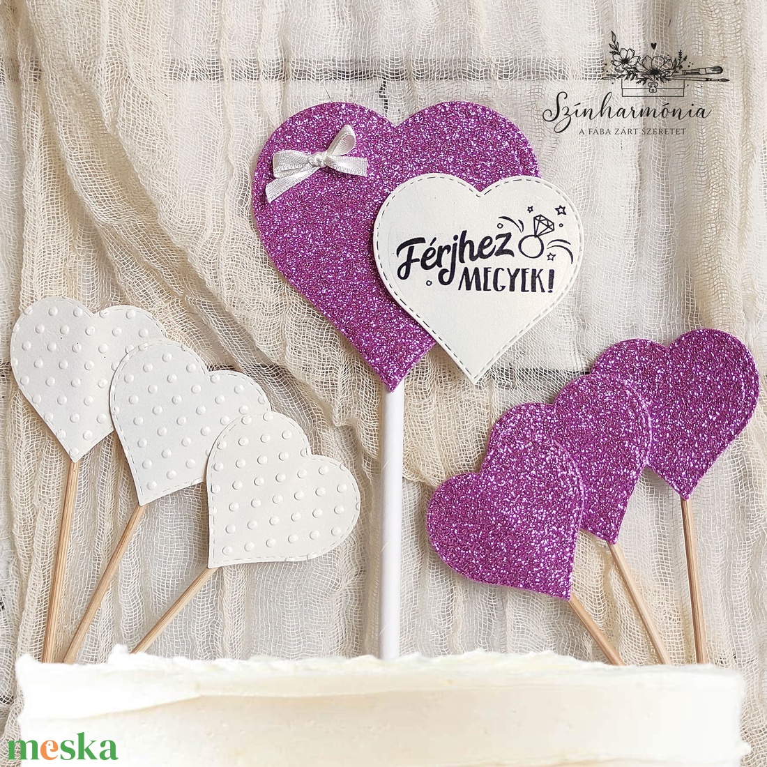 Térhatású tortabeszúró - Férjhez megyek (lánybúcsú) - otthon & életmód - konyhafelszerelés, tálalás - sütés, főzés - sütidísz - Meska.hu