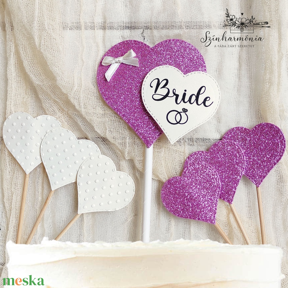 Térhatású tortabeszúró - Bride (lánybúcsú) - otthon & életmód - konyhafelszerelés, tálalás - sütés, főzés - sütidísz - Meska.hu