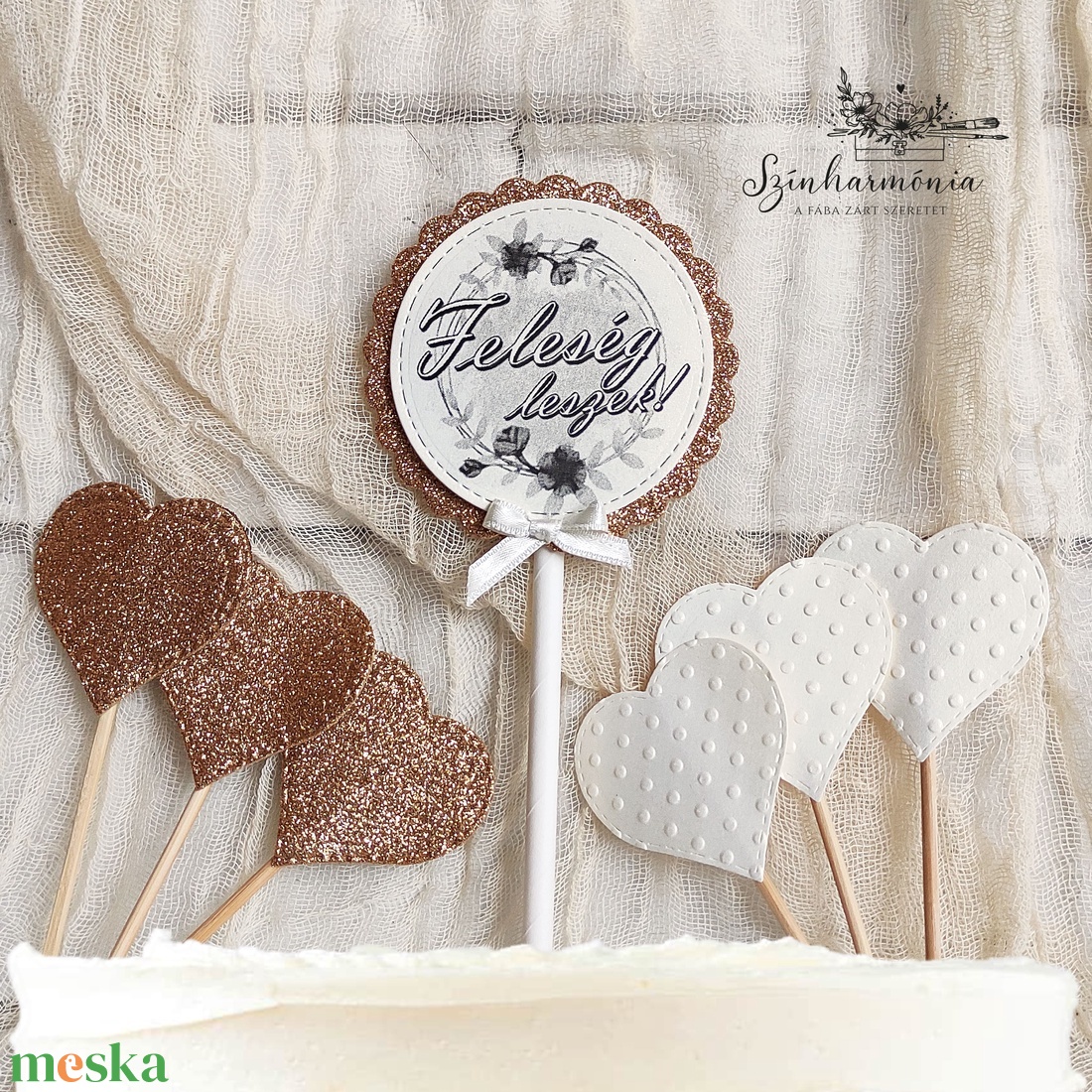 Térhatású tortabeszúró - Feleség leszek (lánybúcsú) - otthon & életmód - konyhafelszerelés, tálalás - sütés, főzés - sütidísz - Meska.hu