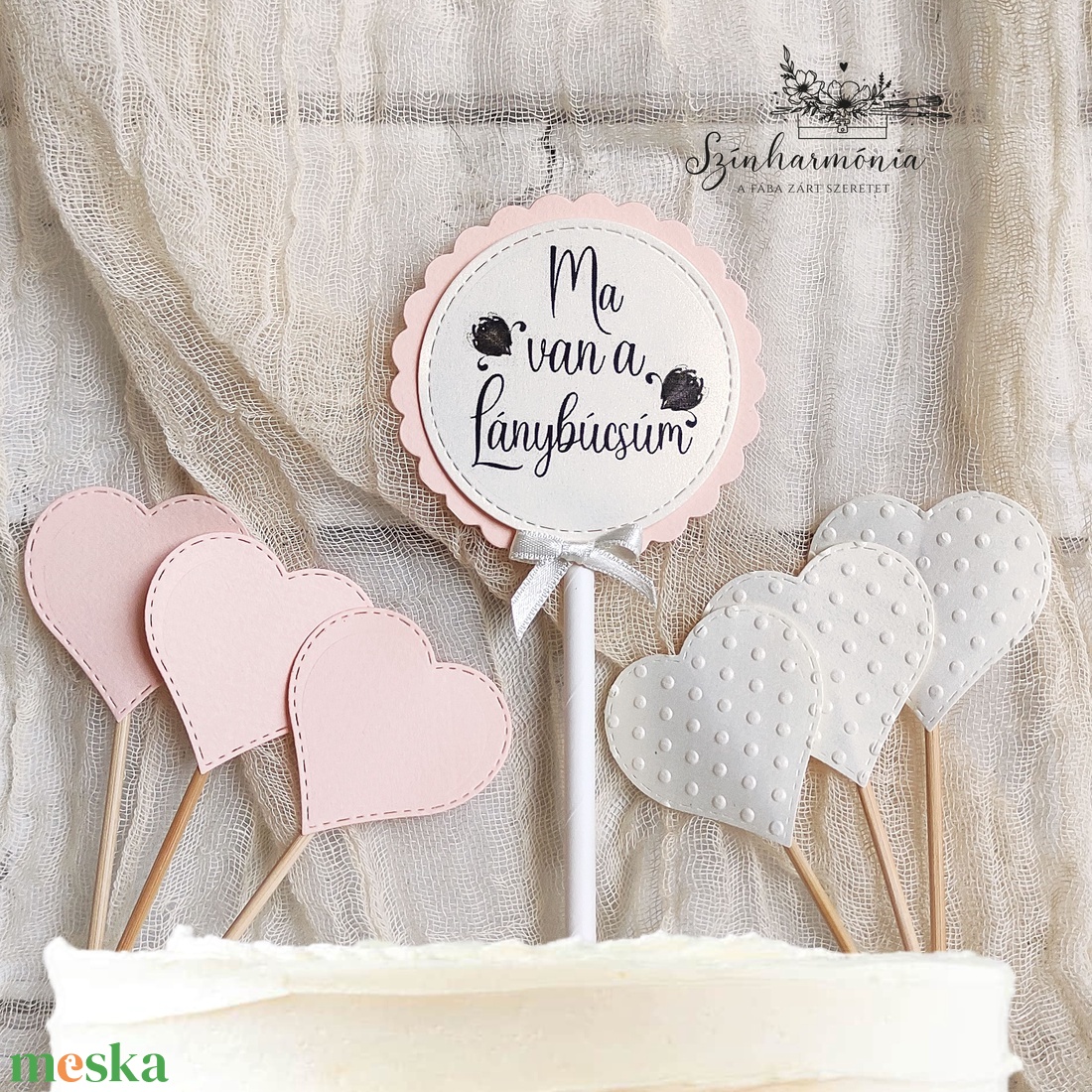 Térhatású tortabeszúró - Ma van a lánybúcsúm (lánybúcsú) - otthon & életmód - konyhafelszerelés, tálalás - sütés, főzés - sütidísz - Meska.hu