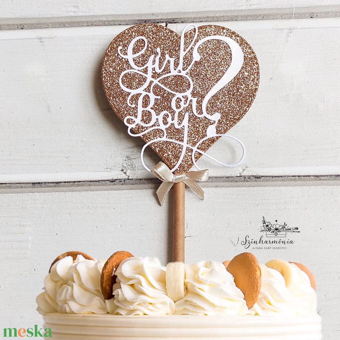Térhatású tortabeszúró - Girl or Boy - otthon & életmód - konyhafelszerelés, tálalás - sütés, főzés - sütidísz - Meska.hu