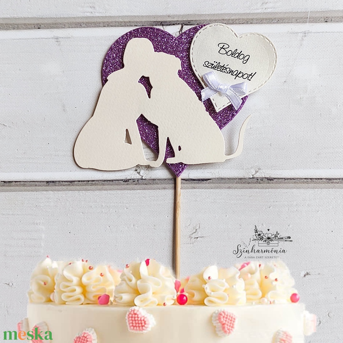 Térhatású tortabeszúró - Örök barátok - otthon & életmód - konyhafelszerelés, tálalás - sütés, főzés - sütidísz - Meska.hu