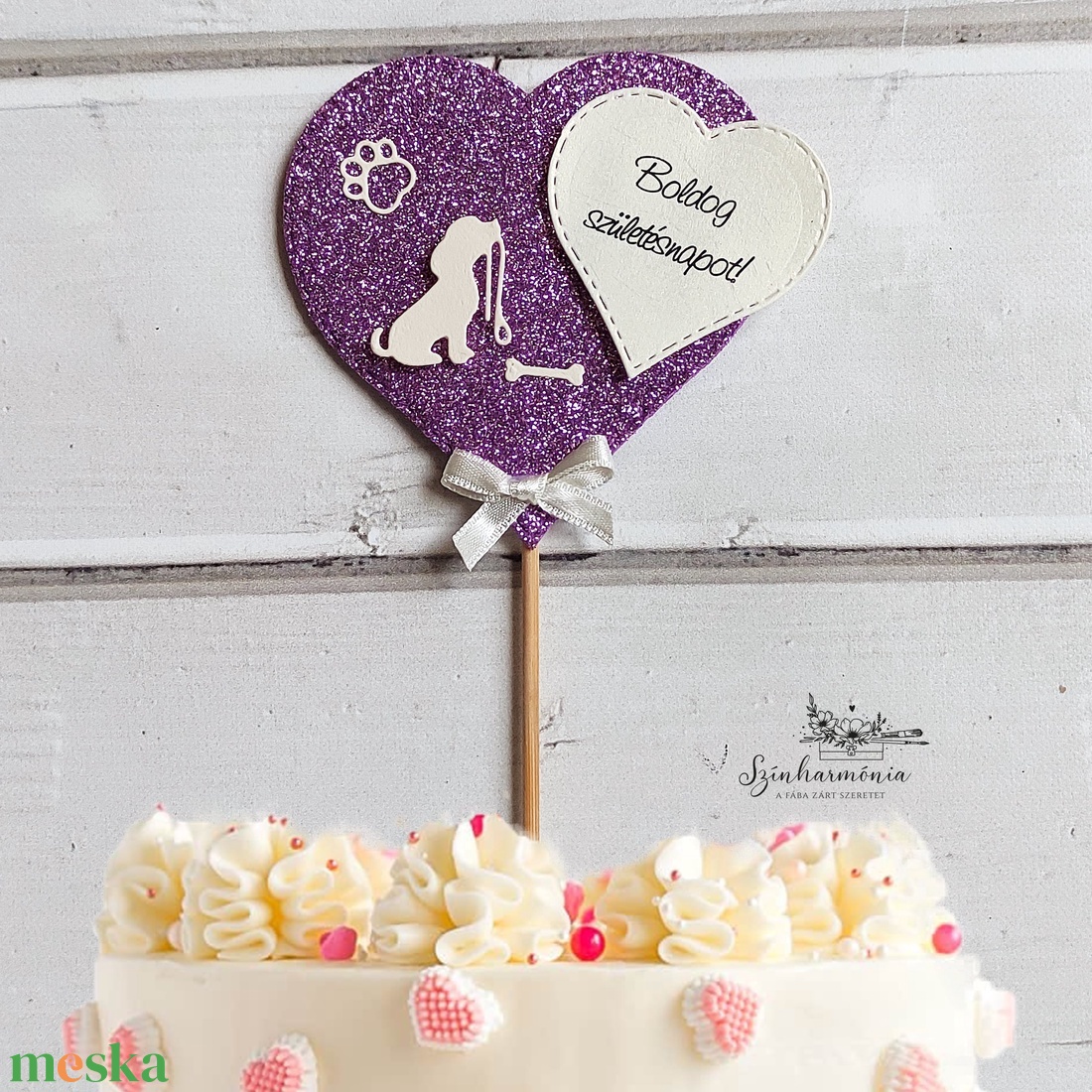 Térhatású tortabeszúró - Kutyus - otthon & életmód - konyhafelszerelés, tálalás - sütés, főzés - sütidísz - Meska.hu