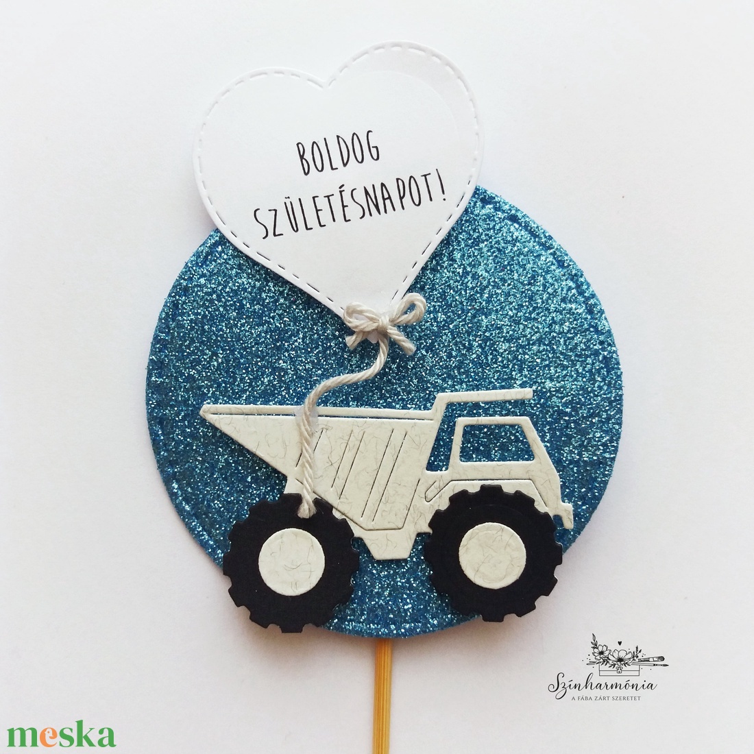 Térhatású tortabeszúró - Dömper - otthon & életmód - konyhafelszerelés, tálalás - sütés, főzés - sütidísz - Meska.hu