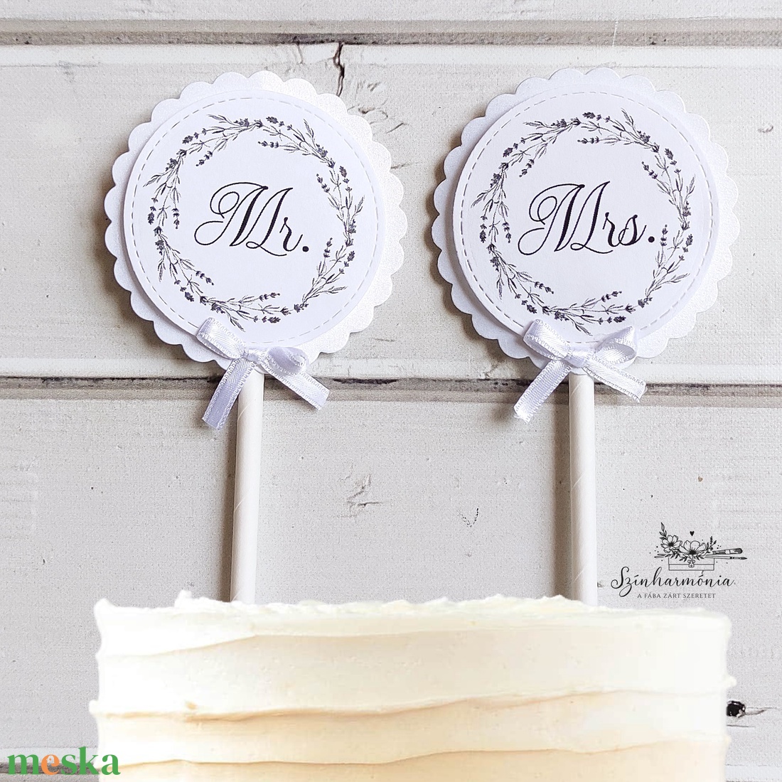 Térhatású tortabeszúró - Mr. és Mrs. - otthon & életmód - konyhafelszerelés, tálalás - sütés, főzés - sütidísz - Meska.hu