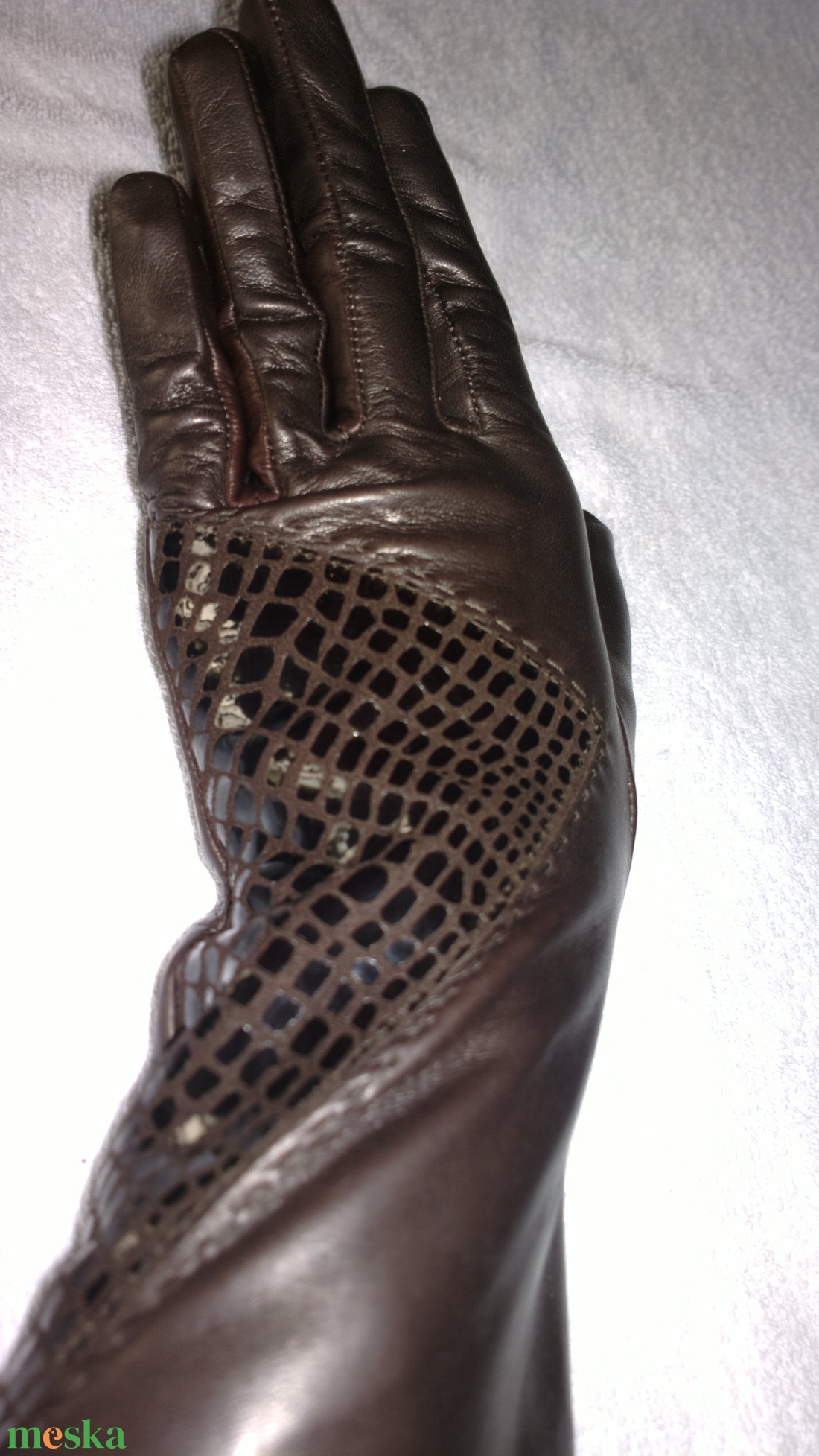 kroko betétes - ruha & divat - sál, sapka, kendő - kesztyű - Meska.hu