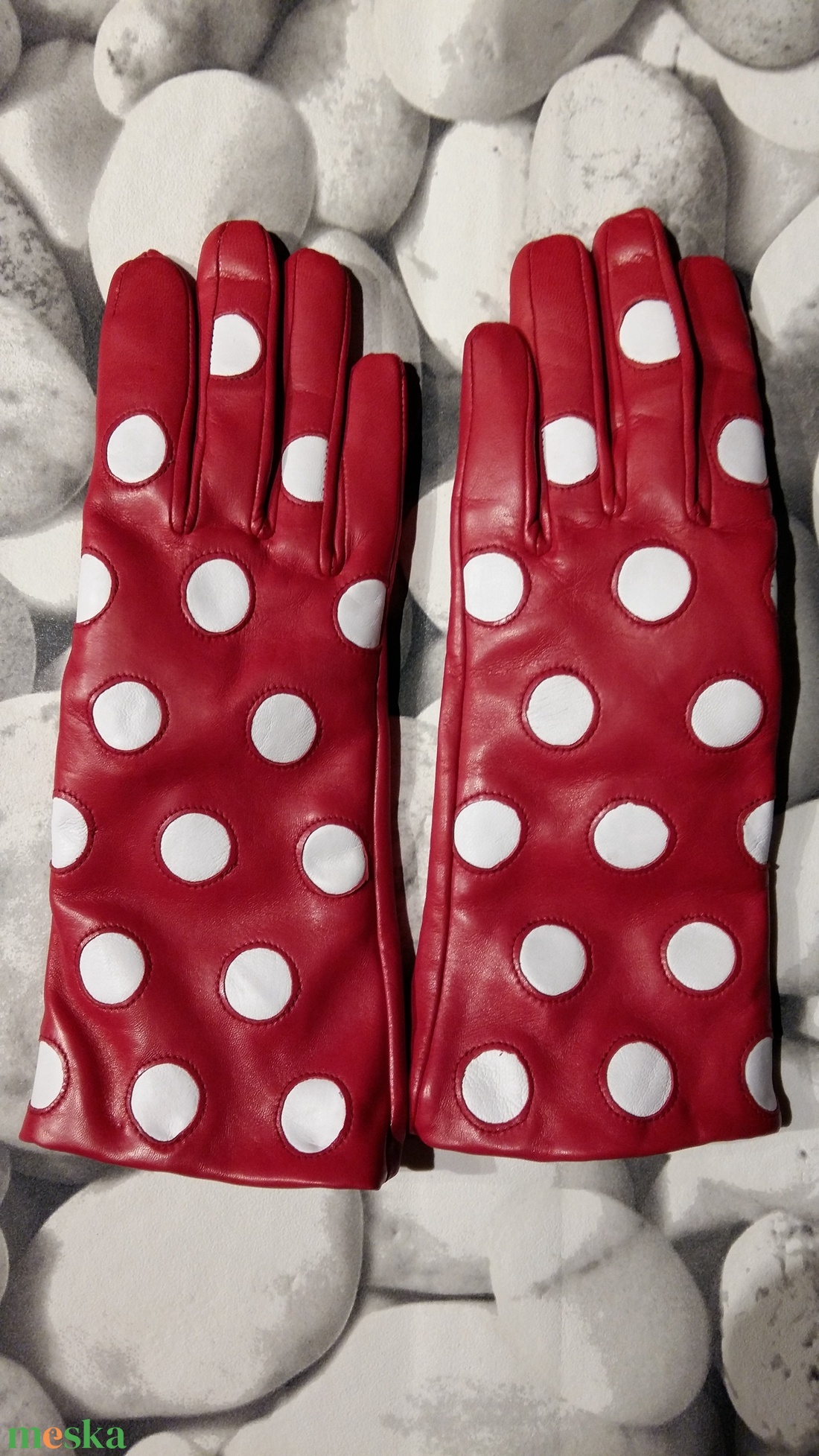   színes pöttyös - ruha & divat - sál, sapka, kendő - kesztyű - Meska.hu