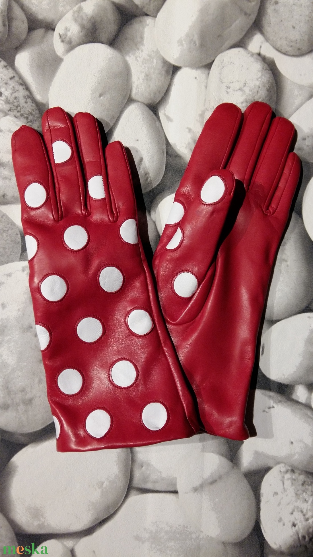   színes pöttyös - ruha & divat - sál, sapka, kendő - kesztyű - Meska.hu