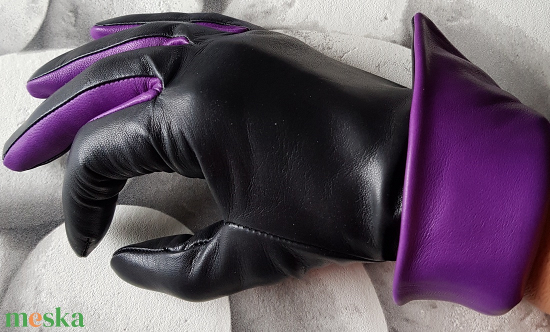 lila mandzsettás - ruha & divat - sál, sapka, kendő - kesztyű - Meska.hu