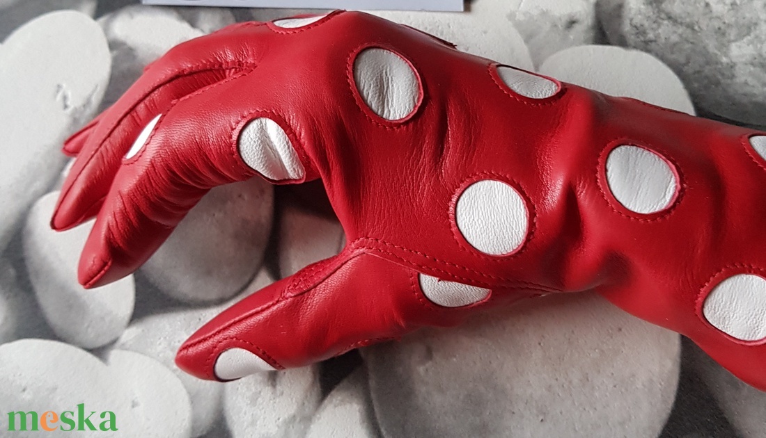   színes pöttyös - ruha & divat - sál, sapka, kendő - kesztyű - Meska.hu