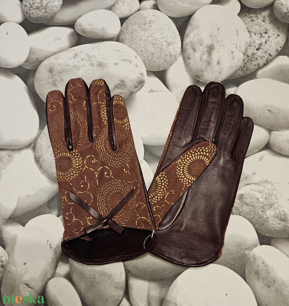 Bordó-mintás autós - ruha & divat - sál, sapka, kendő - kesztyű - Meska.hu