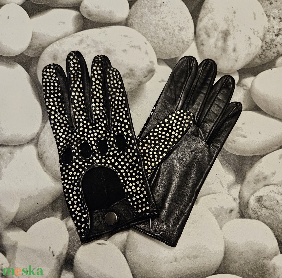 Mintás fekete autós - ruha & divat - sál, sapka, kendő - kesztyű - Meska.hu