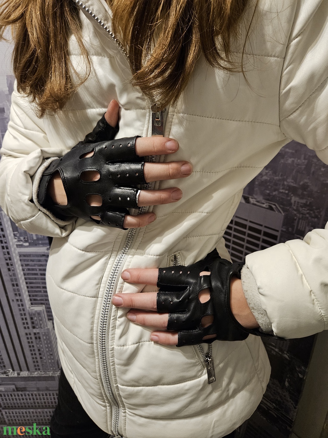 fekete csonka ujjú férfi és női autós - otthon & életmód - autó - autós kesztyű - Meska.hu