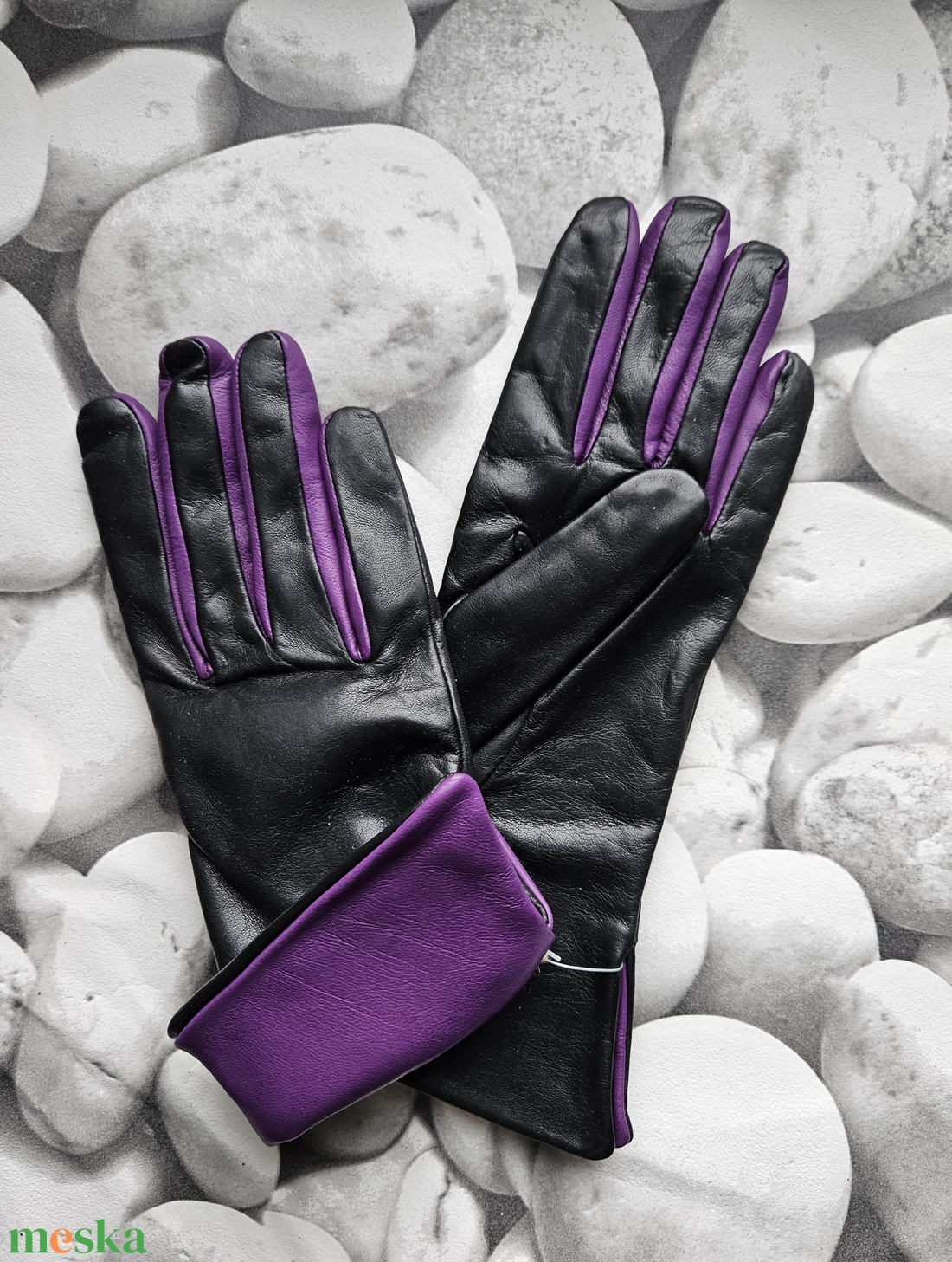 lila mandzsettás - ruha & divat - sál, sapka, kendő - kesztyű - Meska.hu