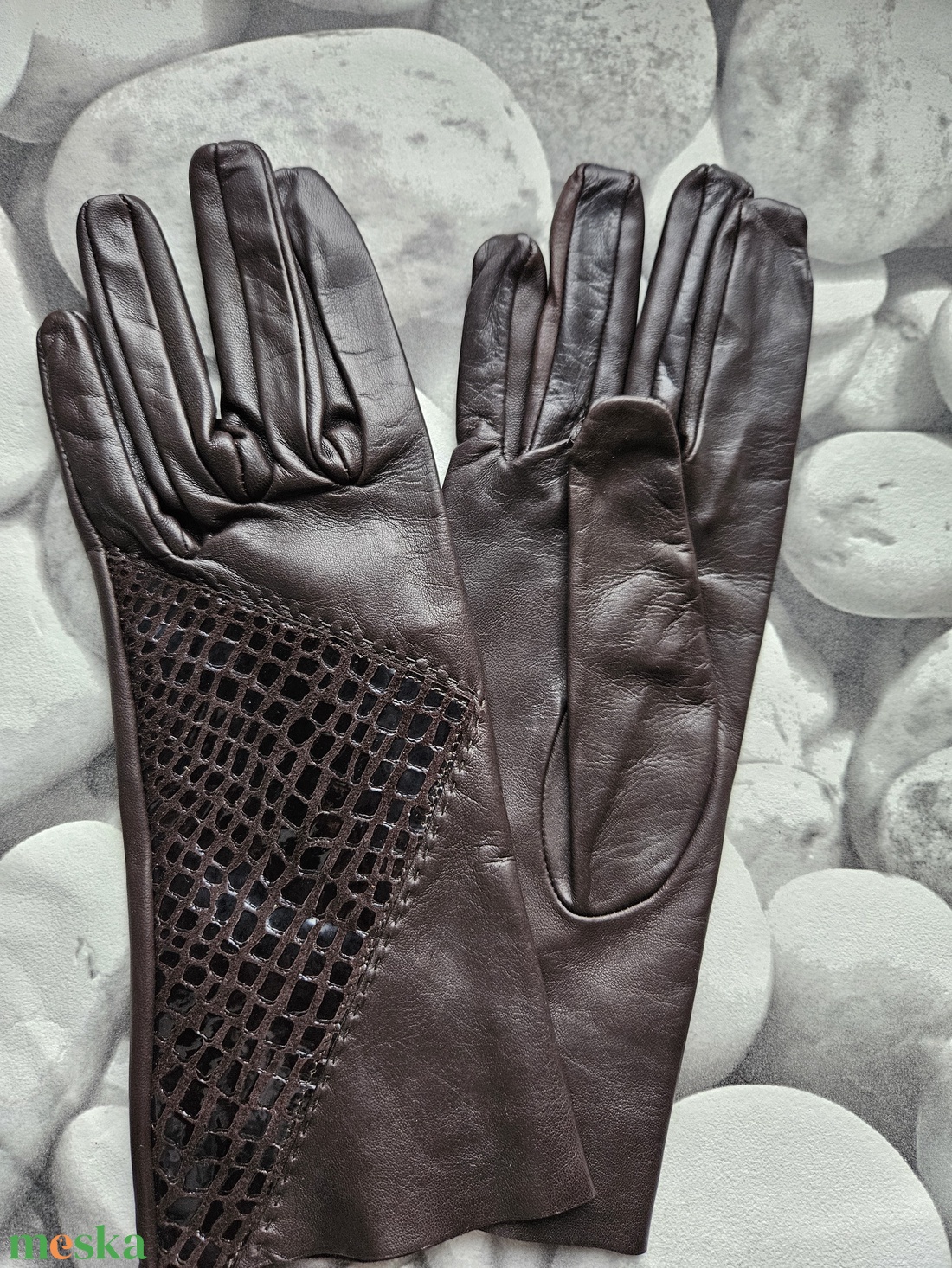 kroko betétes - ruha & divat - sál, sapka, kendő - kesztyű - Meska.hu