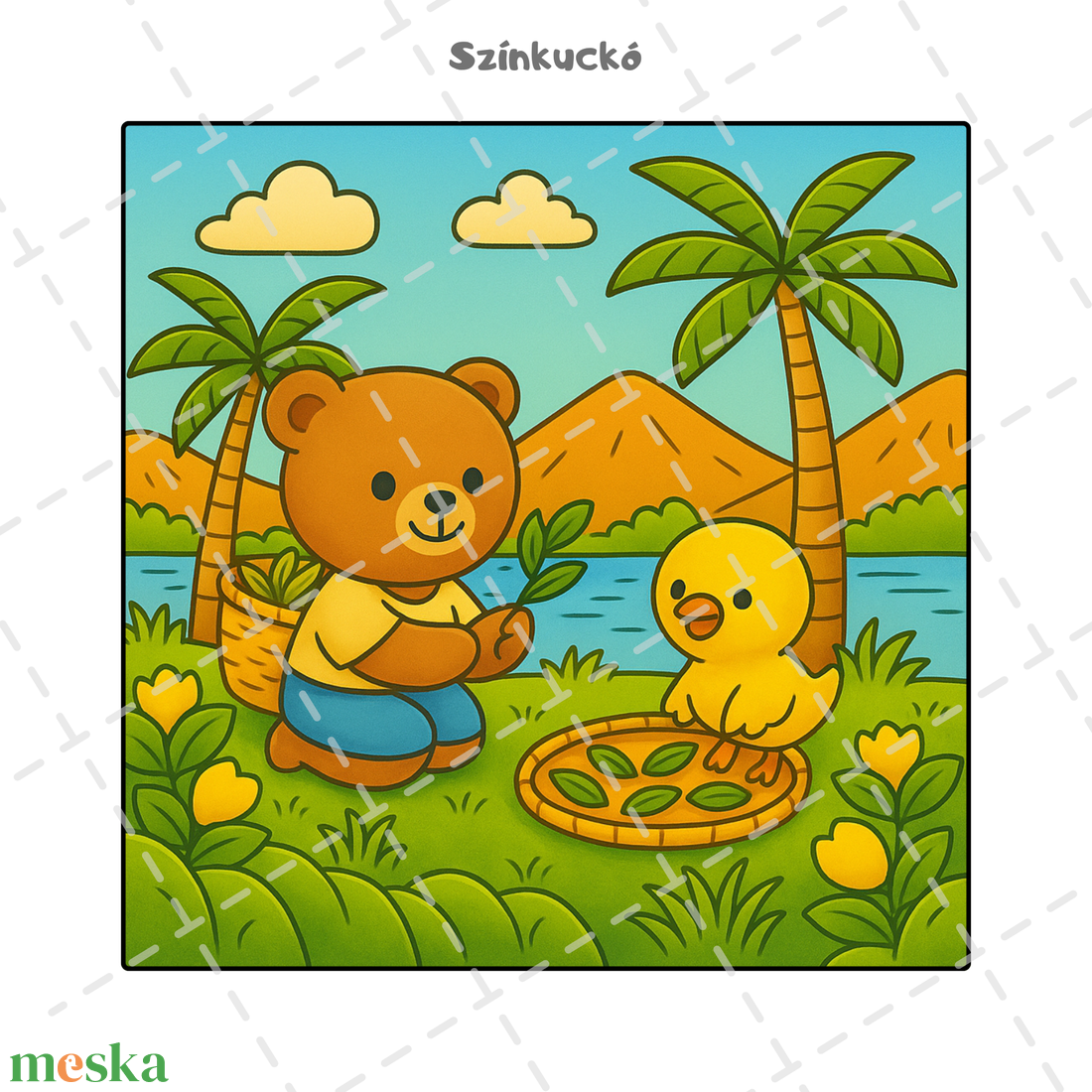 Gyerekbarát színezőkönyv, színezhető lapokkal. Puhaborítású színezőkönyv - Summer friends színezőkönyv - nyári kiadás - otthon & életmód - papír, írószer - színező - Meska.hu