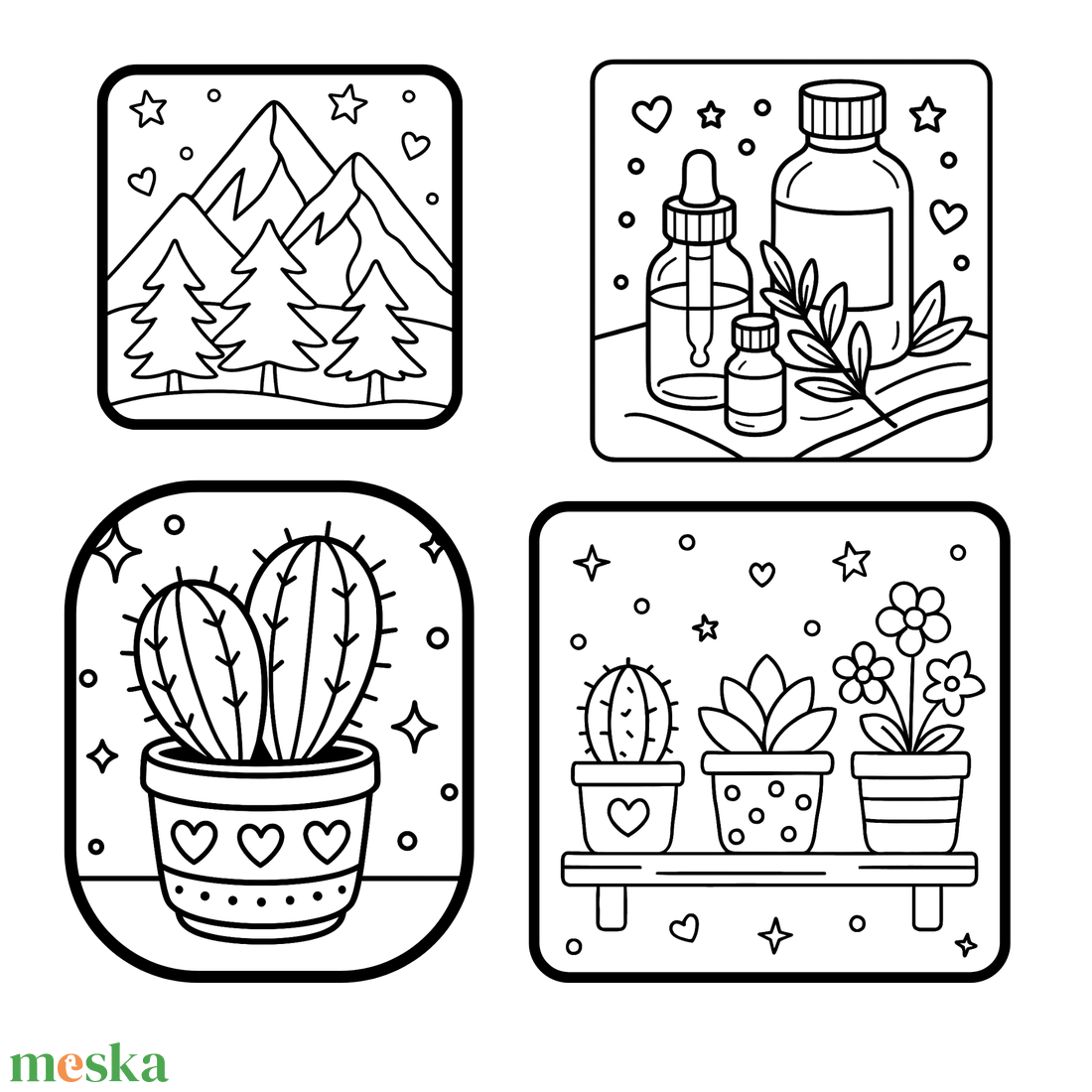 Színezőfüzet felnőtteknek stressz ellen. Kifestő, színező. - otthon & életmód - papír, írószer - színező - Meska.hu