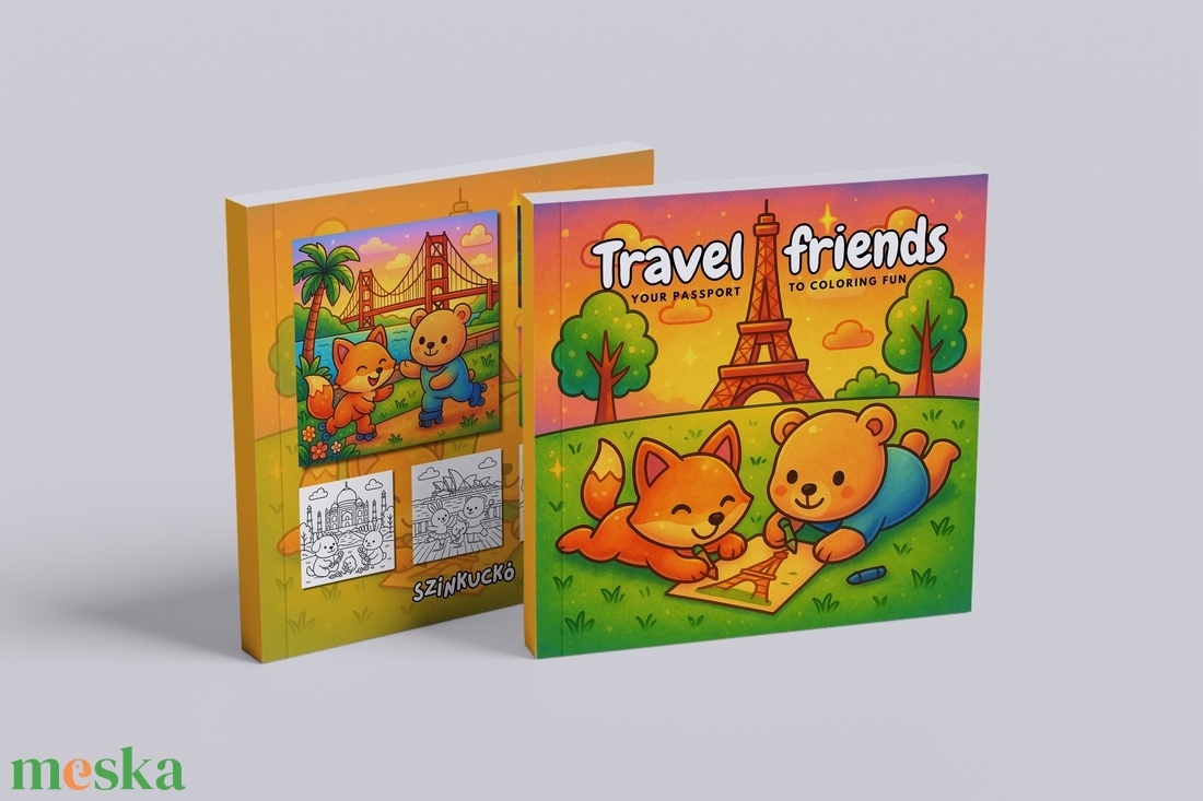 Utazós színezőfüzet gyerekeknek � felfedezős játékos foglalkoztató puhaborítású 43 oldalas színezőkönyv utazás témában - otthon & életmód - papír, írószer - színező - Meska.hu