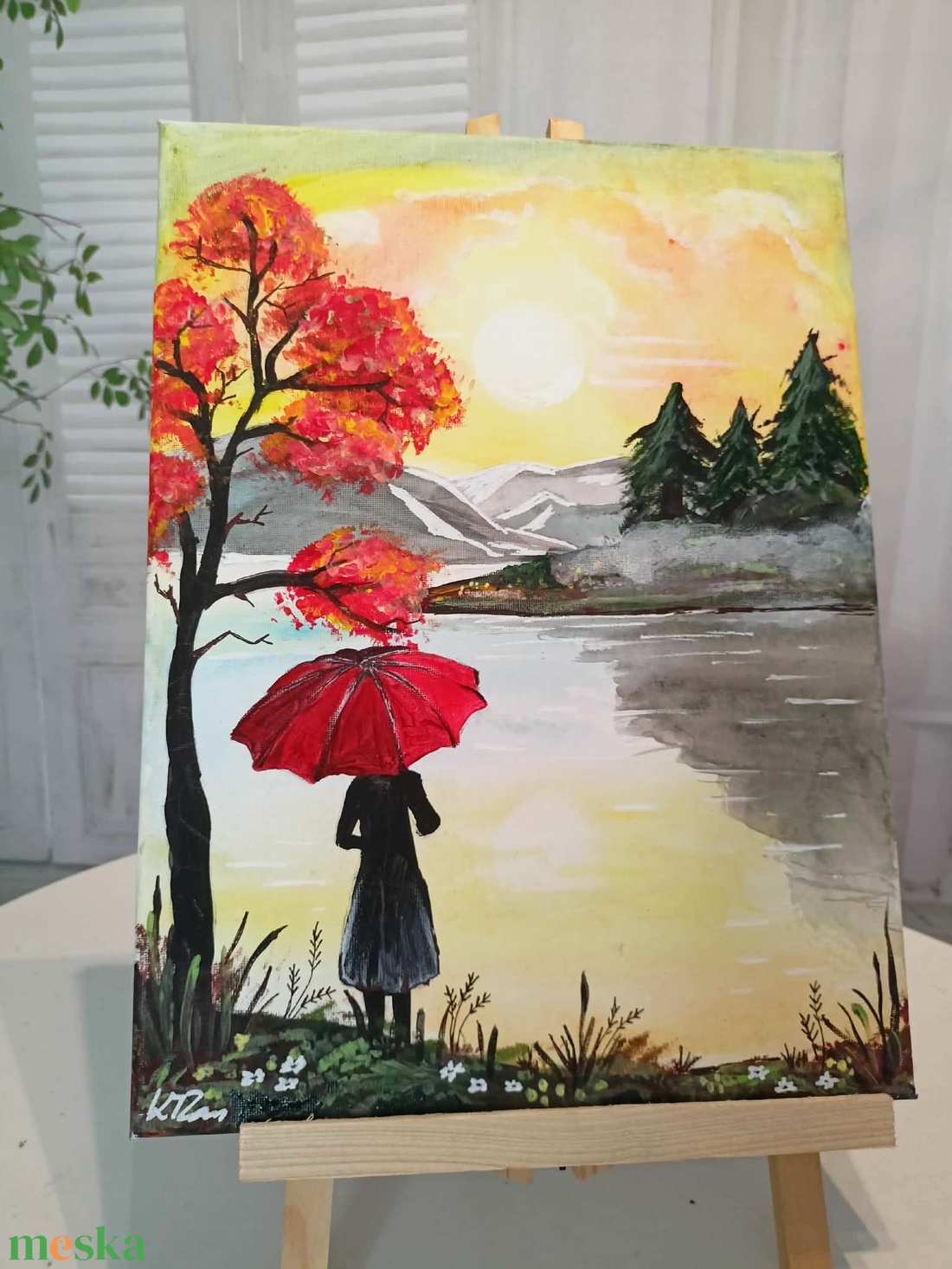 Őszi tájkép - művészet - festmény - akril - Meska.hu