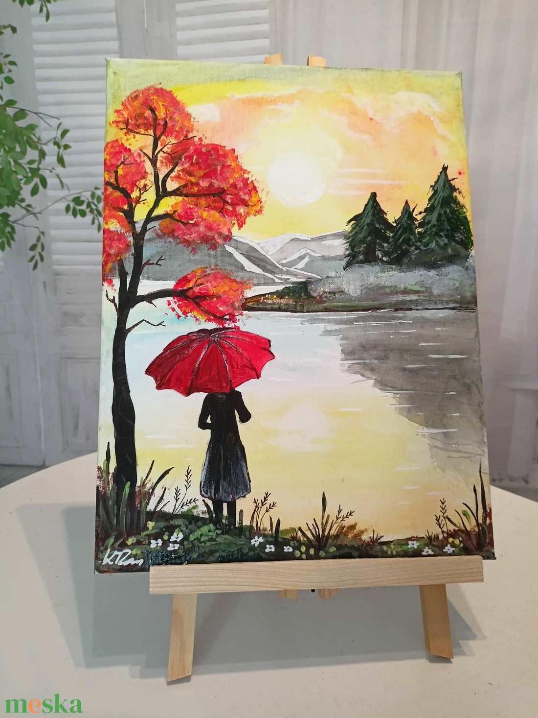 Őszi tájkép - művészet - festmény - akril - Meska.hu