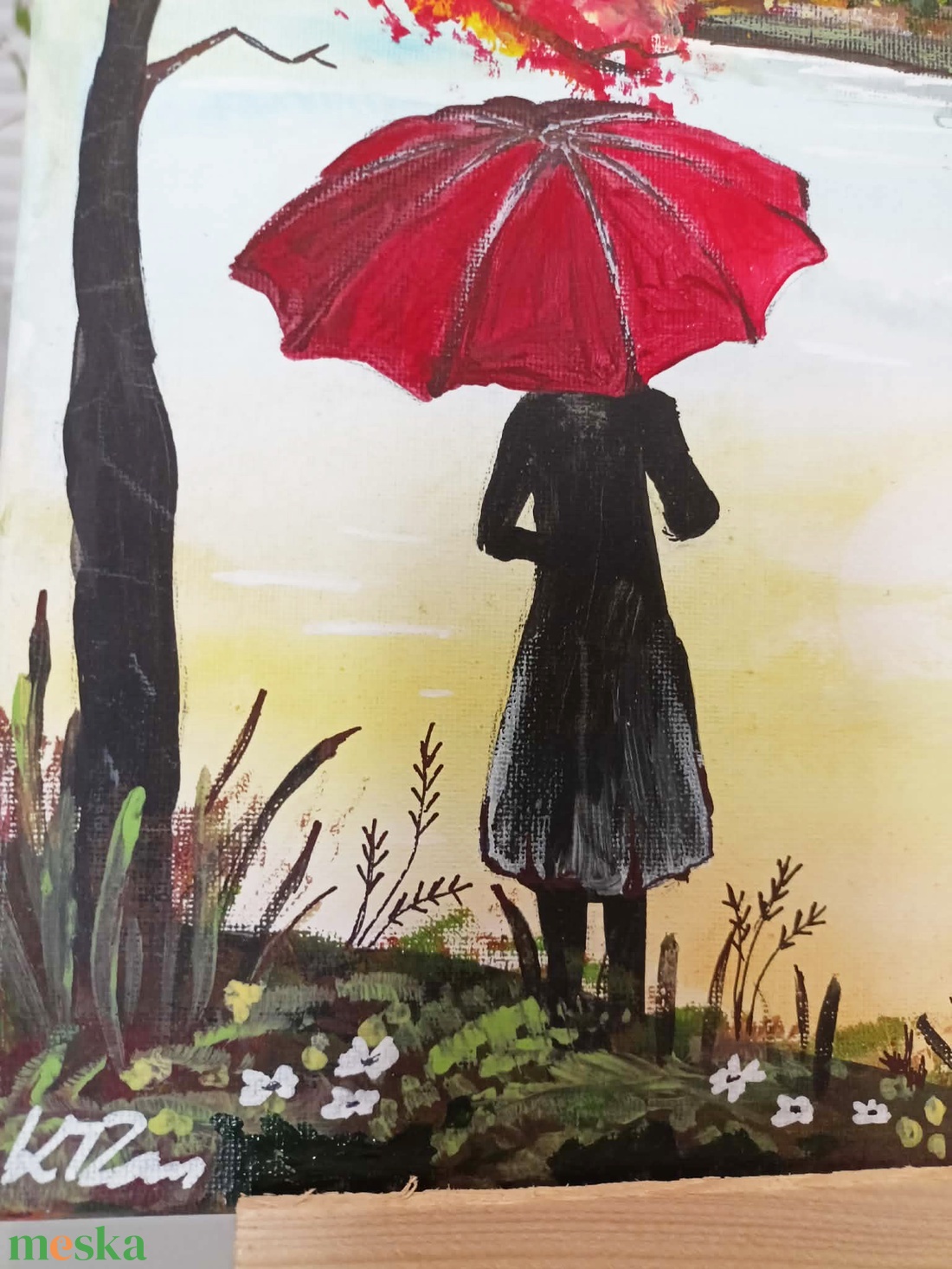 Őszi tájkép - művészet - festmény - akril - Meska.hu