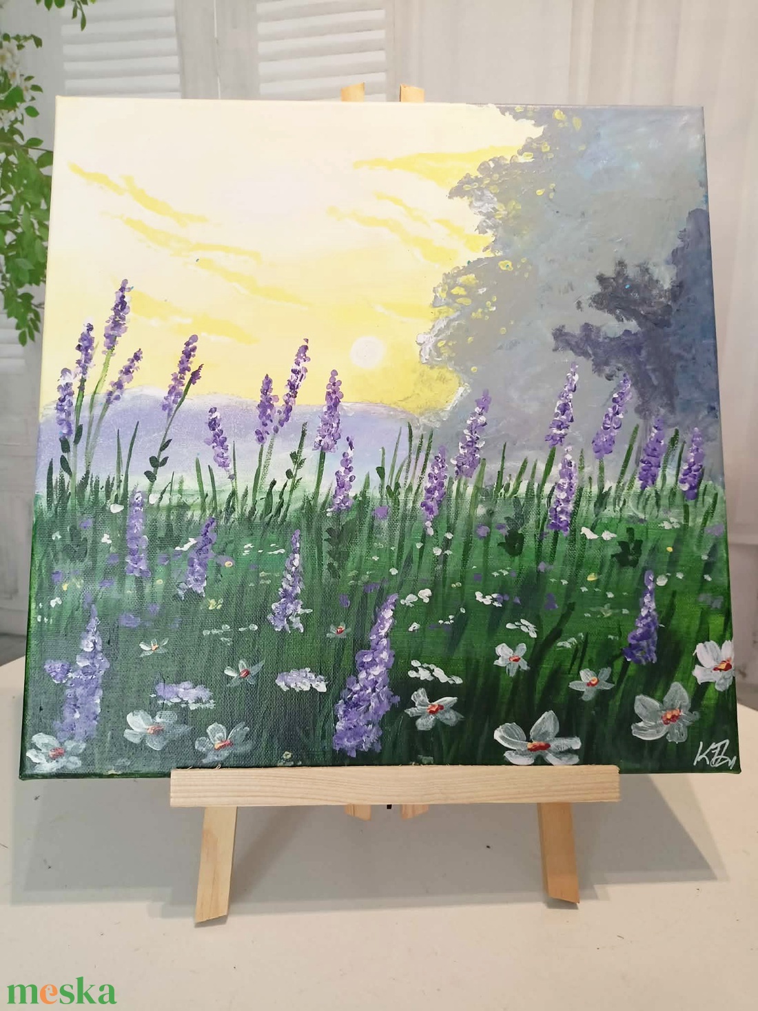 Virágos rét - művészet - festmény - akril - Meska.hu