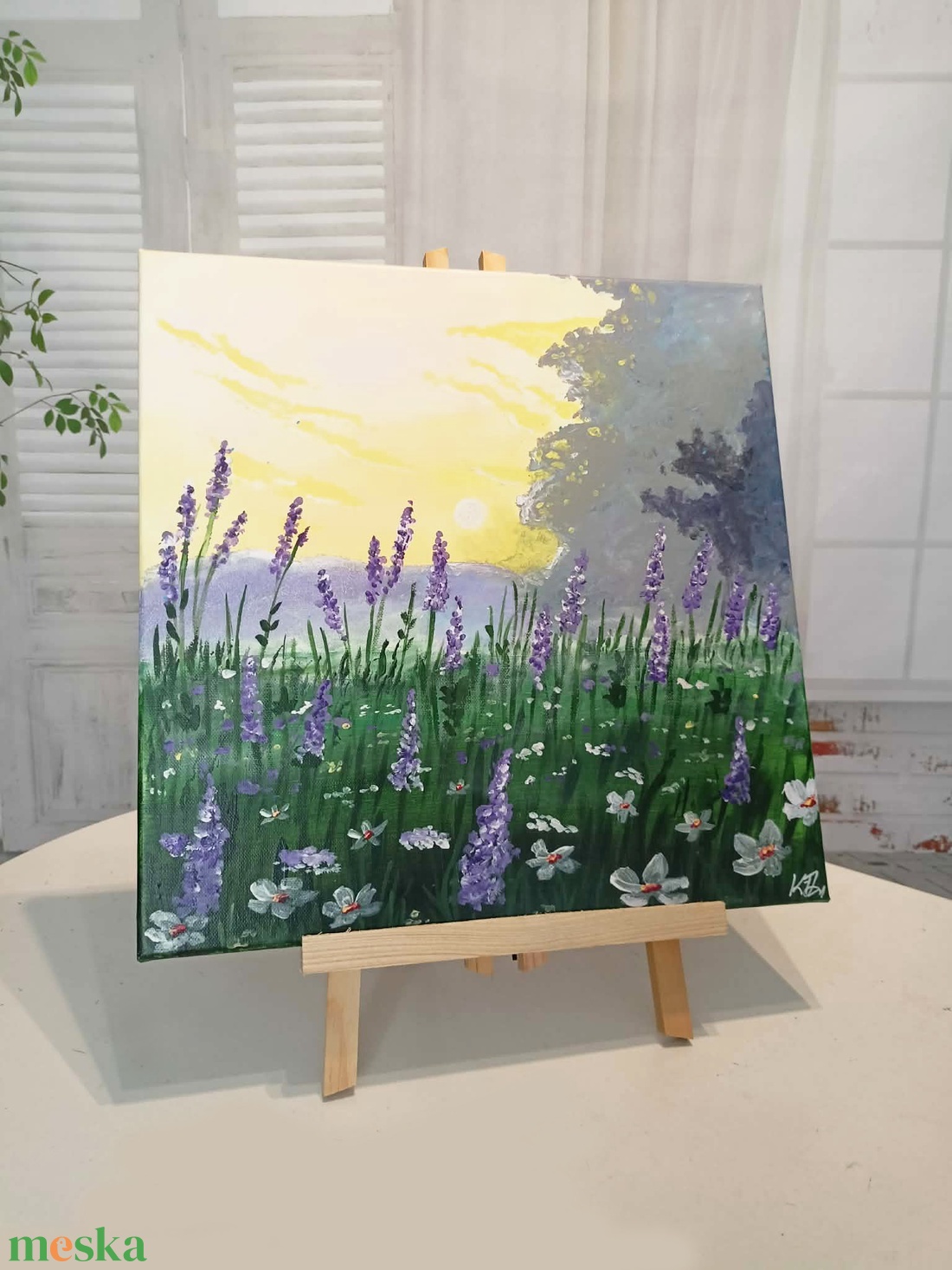 Virágos rét - művészet - festmény - akril - Meska.hu