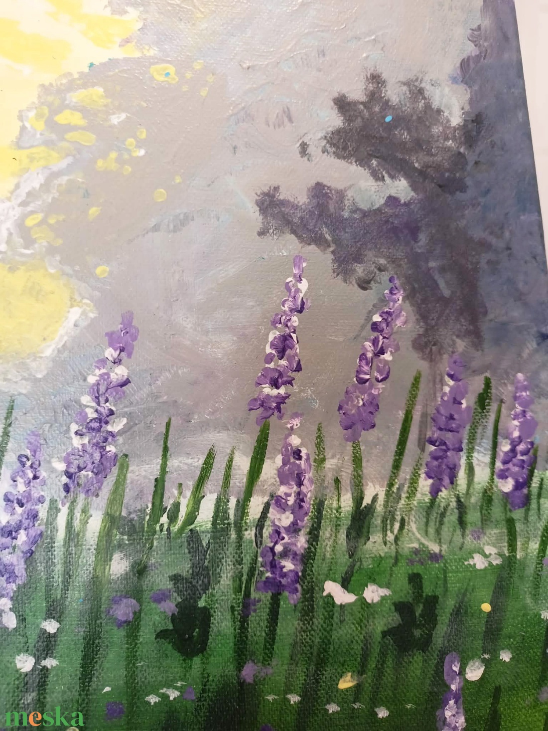 Virágos rét - művészet - festmény - akril - Meska.hu