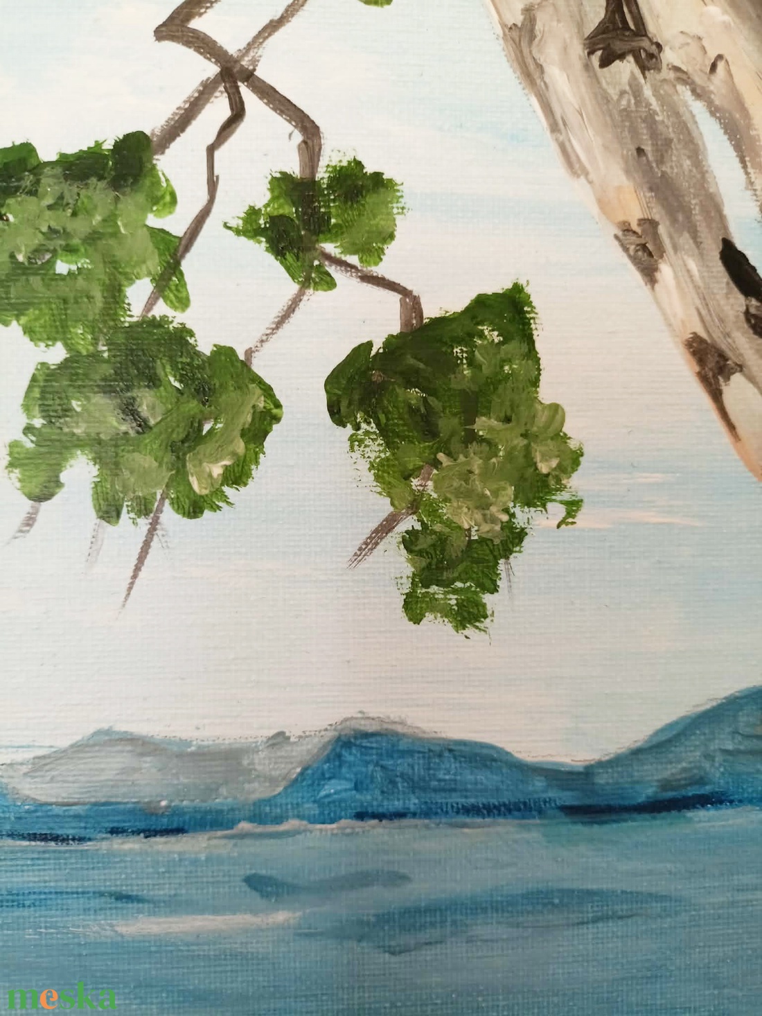 Balatoni táj - művészet - festmény - akril - Meska.hu