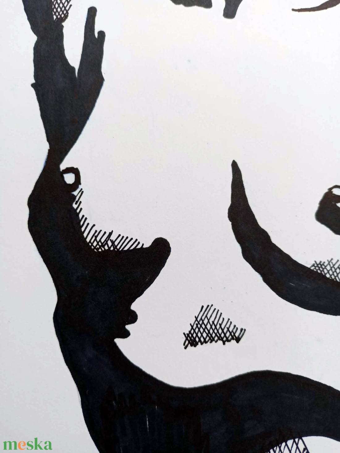 Művészi női akt - Tollrajz - művészet - grafika & illusztráció - tus - Meska.hu