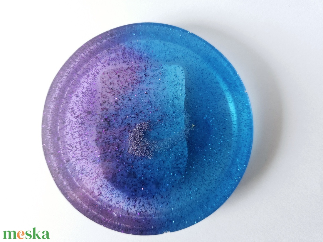 epoxy erdei tündéres csillogó dísztálka - ékszer - ékszertartó - ékszerdoboz - Meska.hu