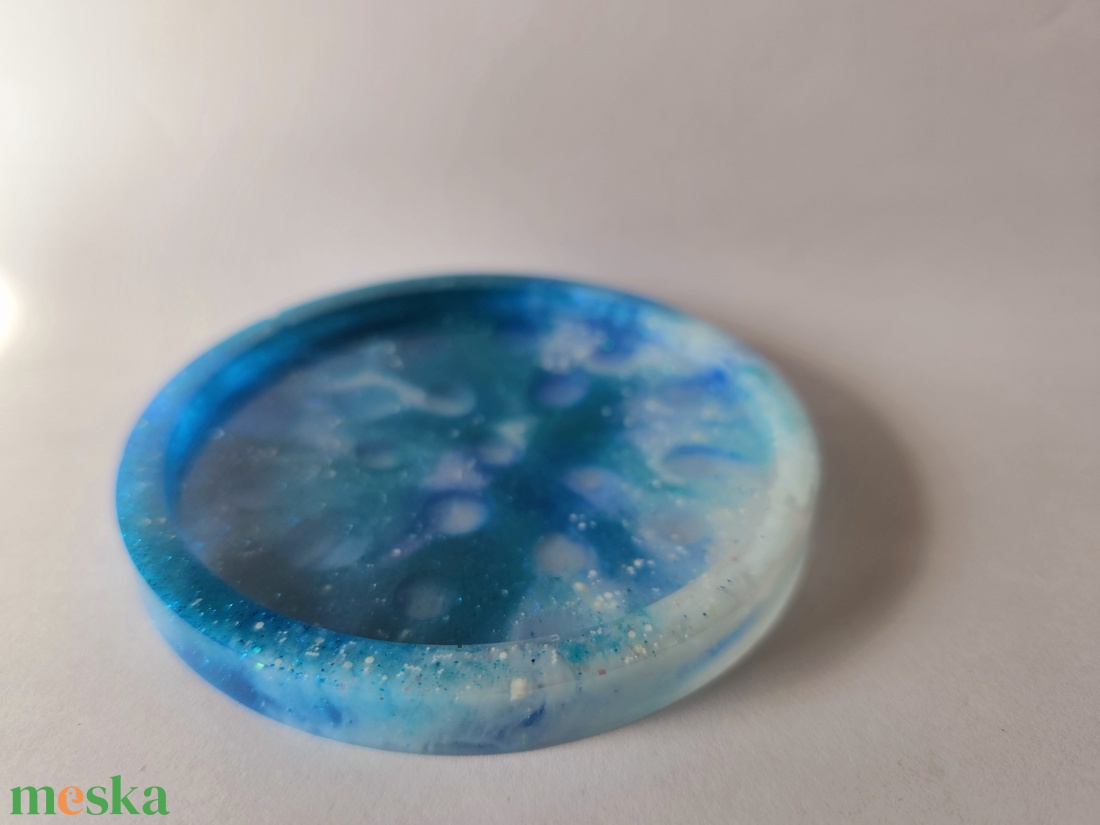 epoxy esőcseppes dísztálka - ékszer - ékszertartó - ékszerdoboz - Meska.hu
