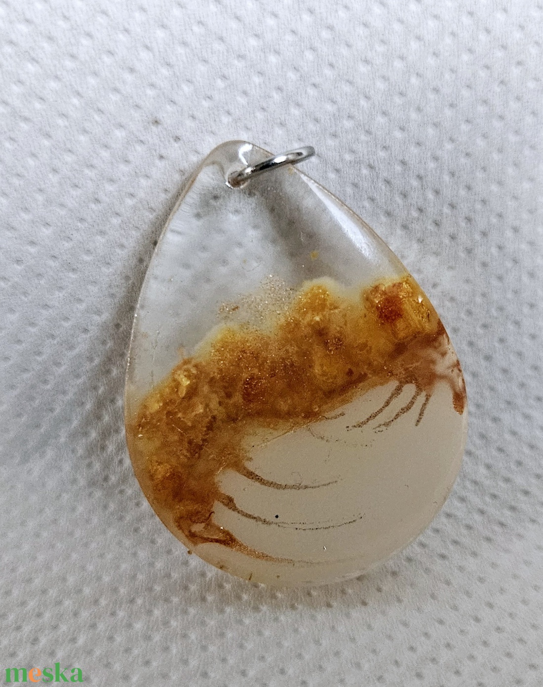 epoxy csepp alakú medál - ékszer - nyaklánc - medál - Meska.hu