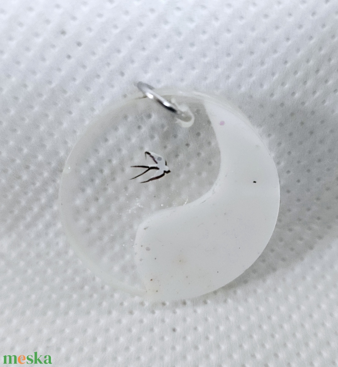 epoxy kör alakú jin jang medál - ékszer - nyaklánc - medál - Meska.hu