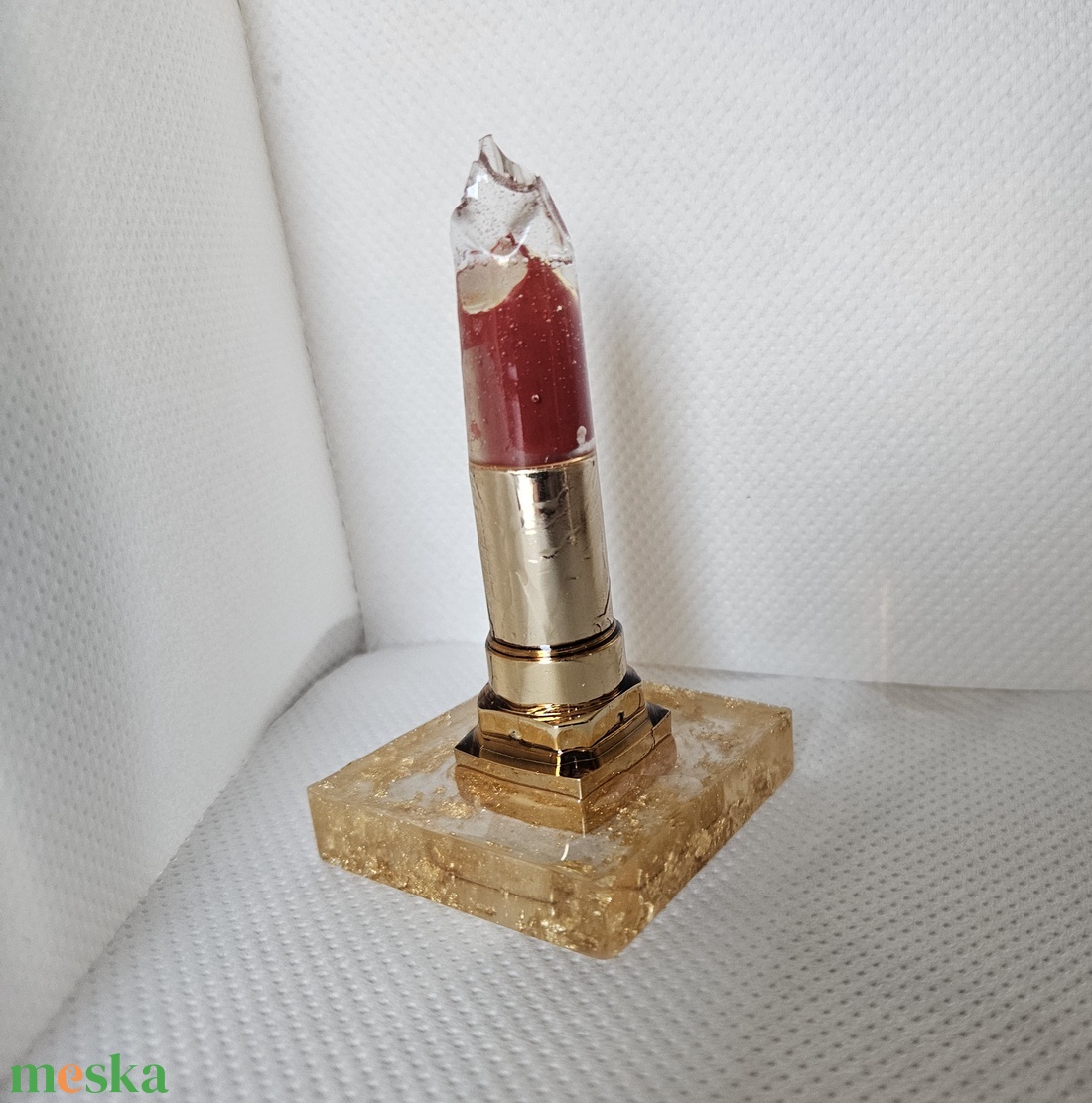 epoxy rúzs gyűrűtartó - ékszer - ékszertartó - ékszertartó állvány - Meska.hu