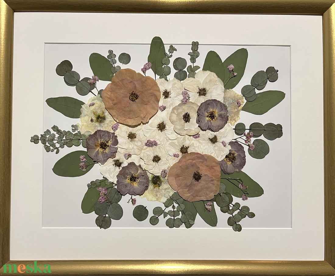 Csokor préselése, virágkép készítése - esküvő - menyasszonyi- és dobócsokor - Meska.hu