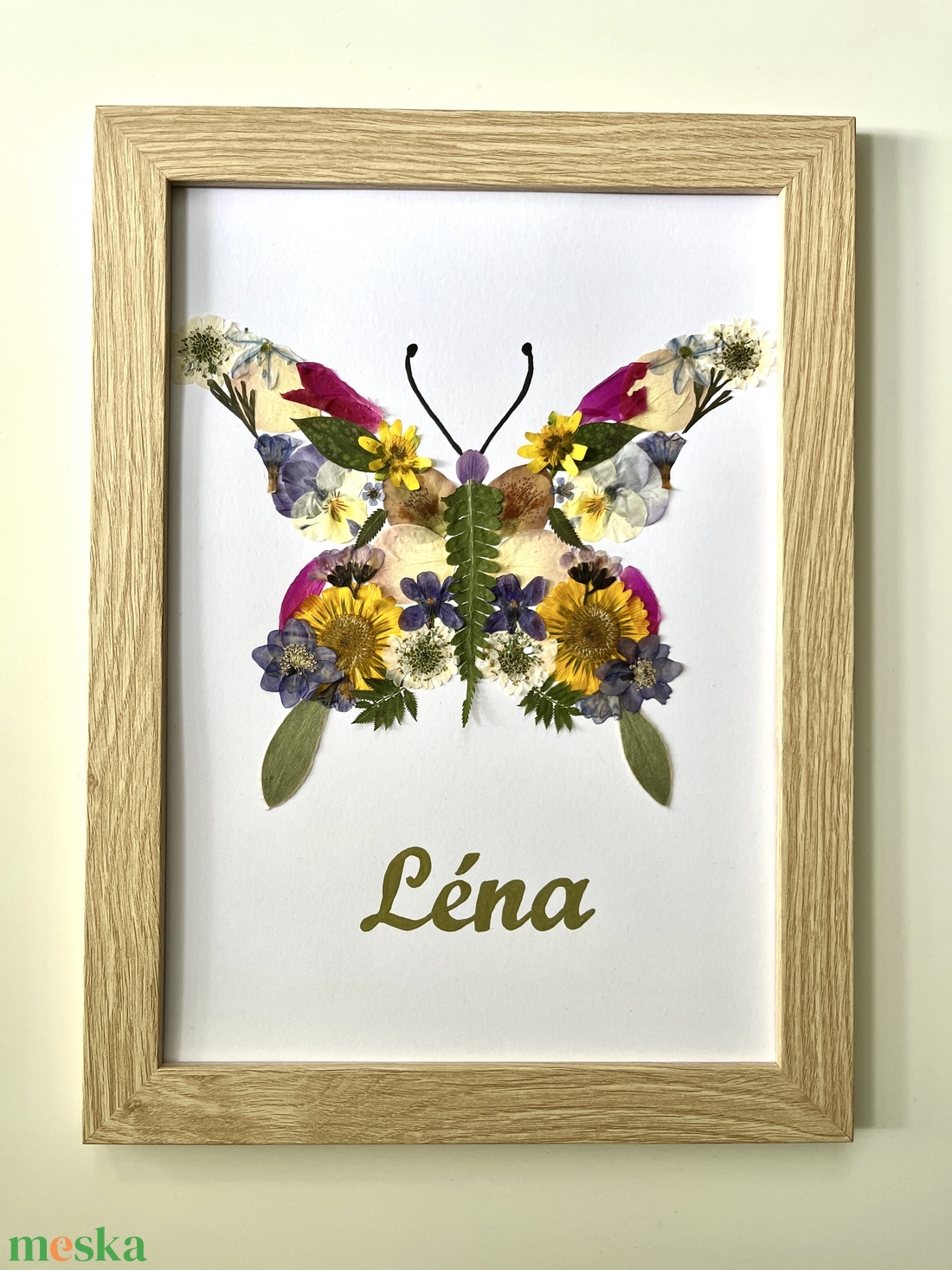 Préselt virágos kép névvel, fényképpel vagy szöveggel anyák napjára - otthon & életmód - dekoráció - kép & falikép - 3d képek - Meska.hu