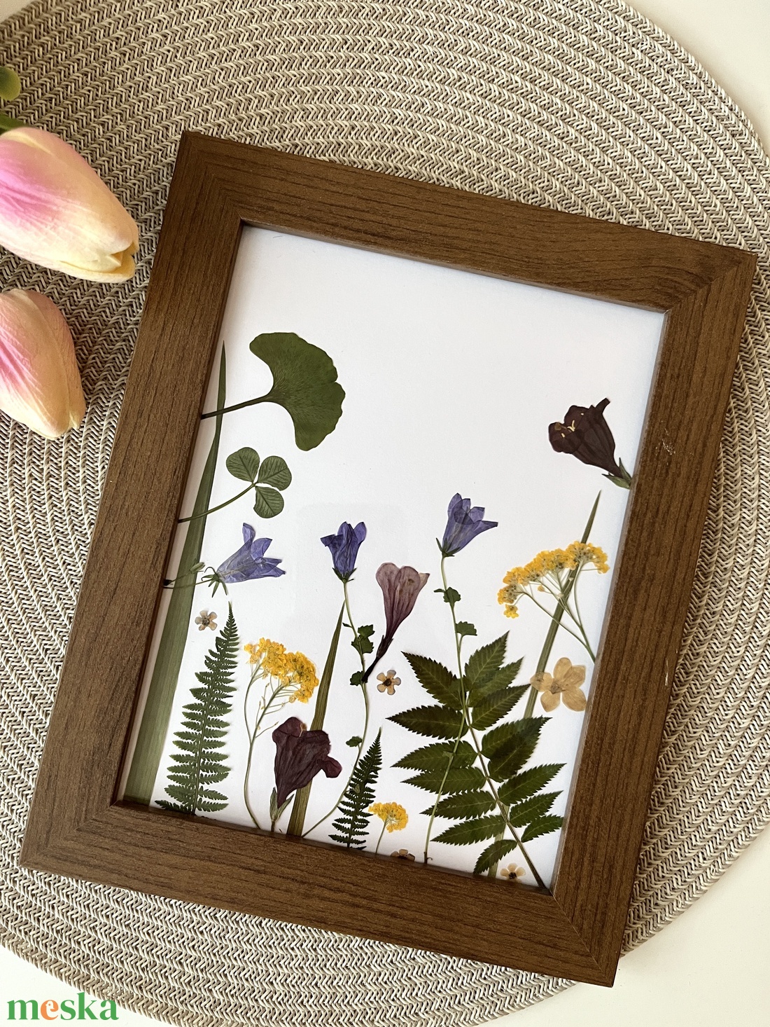 Préselt virágos kép névvel, fényképpel vagy szöveggel anyák napjára - otthon & életmód - dekoráció - kép & falikép - 3d képek - Meska.hu