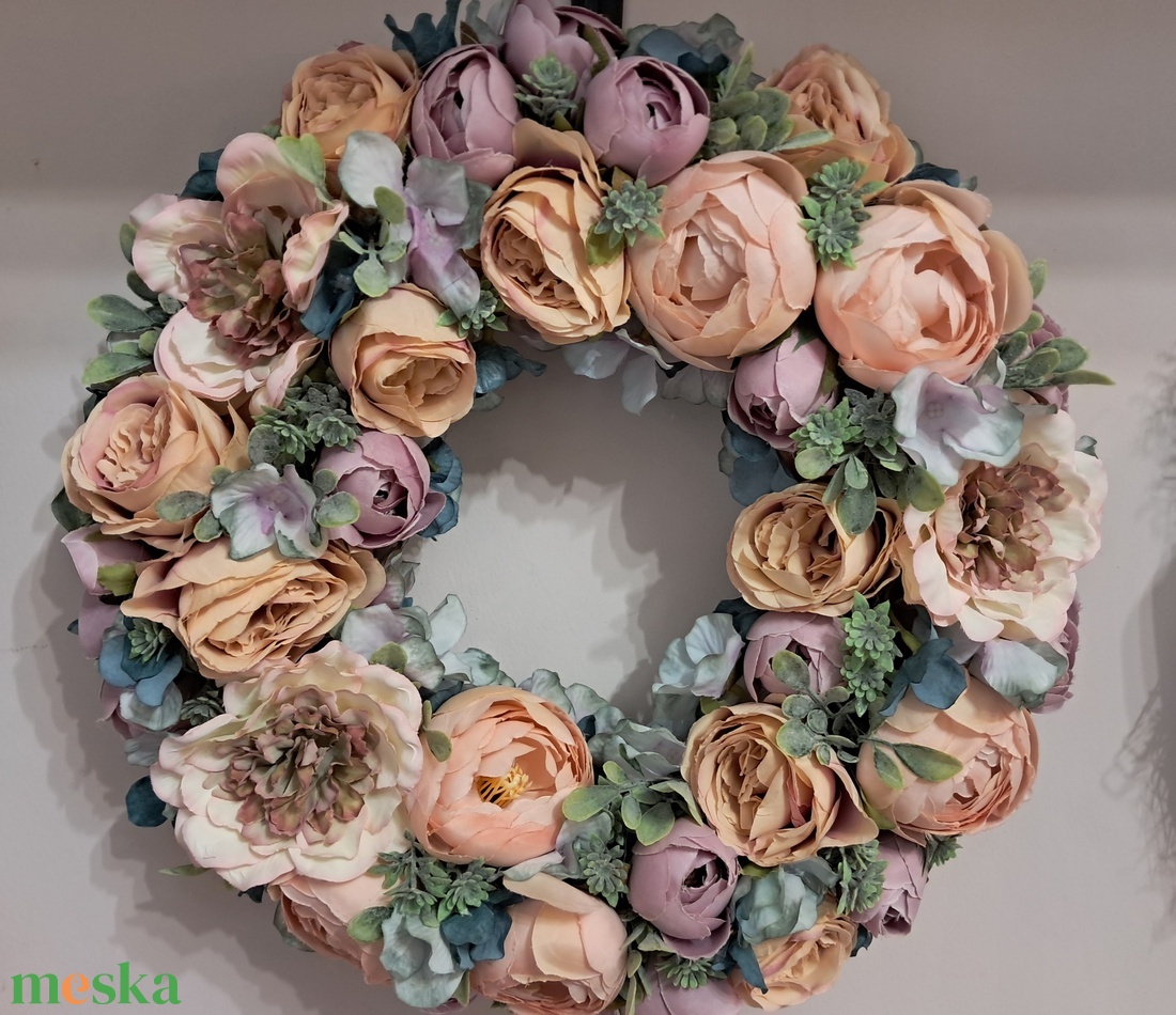 Tavaszi kopogtató - otthon & életmód - dekoráció - ajtó- és ablak dekoráció - ajtódísz & kopogtató - Meska.hu