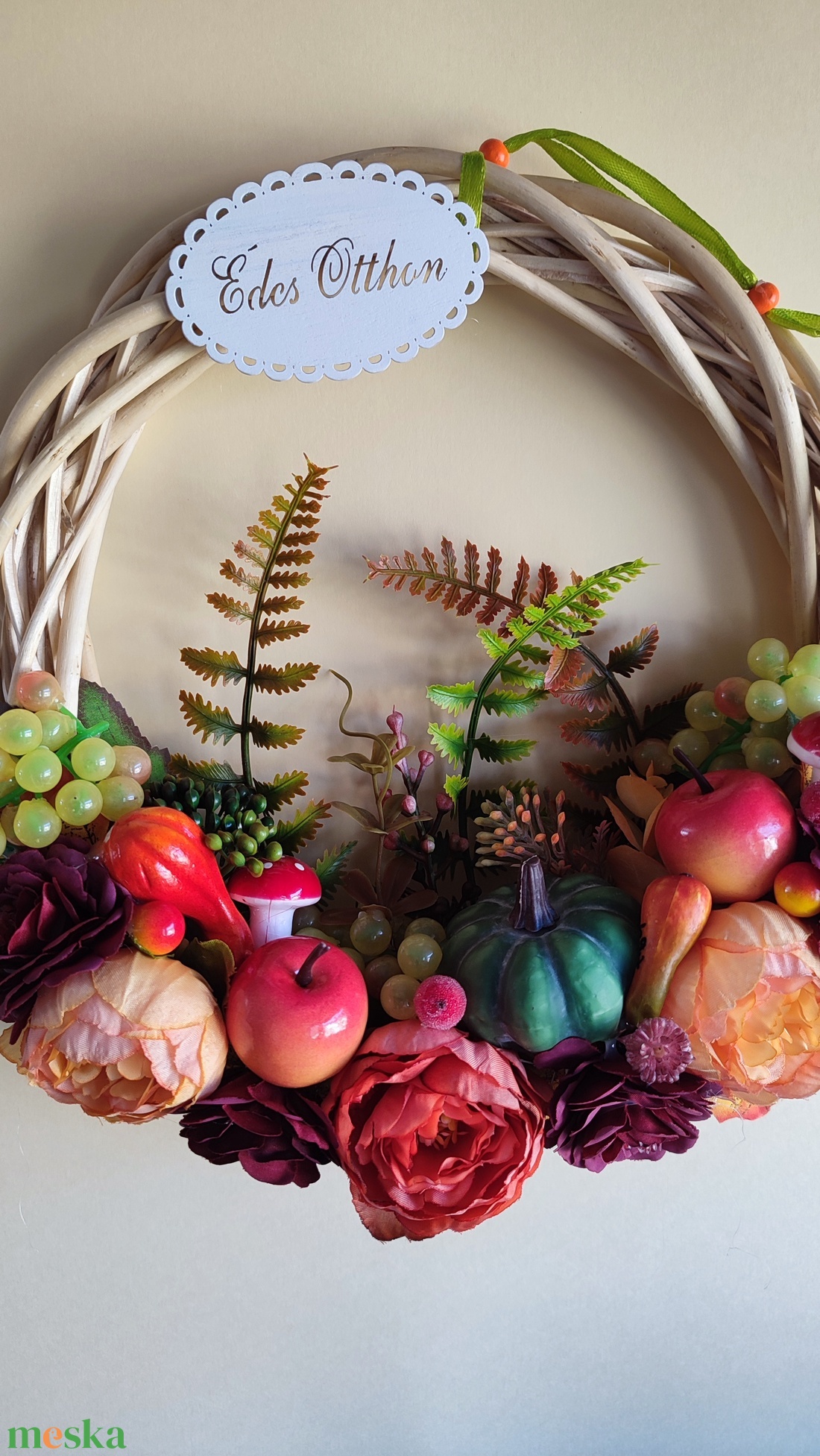 Őszi kopogtató szőlős, tökös - otthon & életmód - dekoráció - ajtó- és ablak dekoráció - ajtódísz & kopogtató - Meska.hu Őszi kopogtató szőlős, tökös - otthon & életmód - dekoráció - ajtó- és ablak dekoráció - ajtódísz & kopogtató - Meska.hu