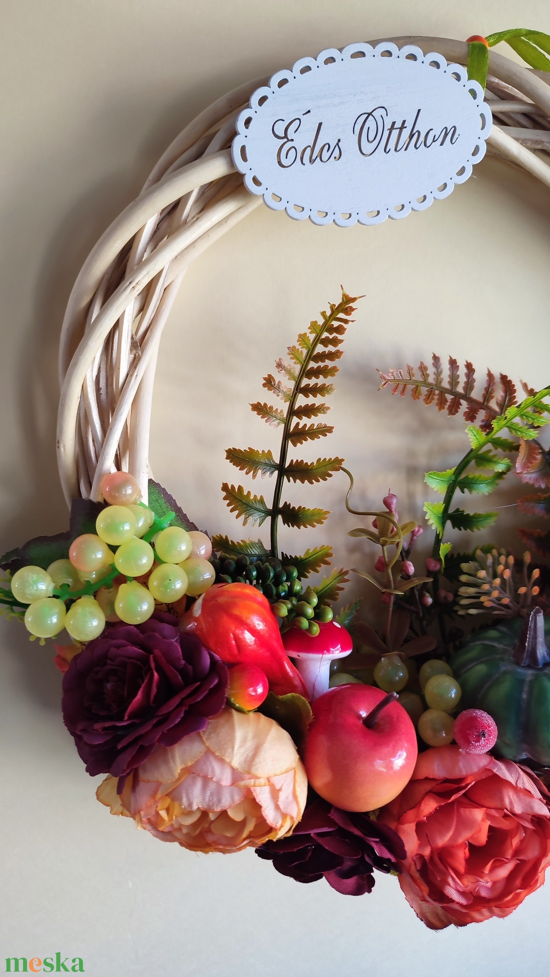 Őszi kopogtató szőlős, tökös - otthon & életmód - dekoráció - ajtó- és ablak dekoráció - ajtódísz & kopogtató - Meska.hu Őszi kopogtató szőlős, tökös - otthon & életmód - dekoráció - ajtó- és ablak dekoráció - ajtódísz & kopogtató - Meska.hu