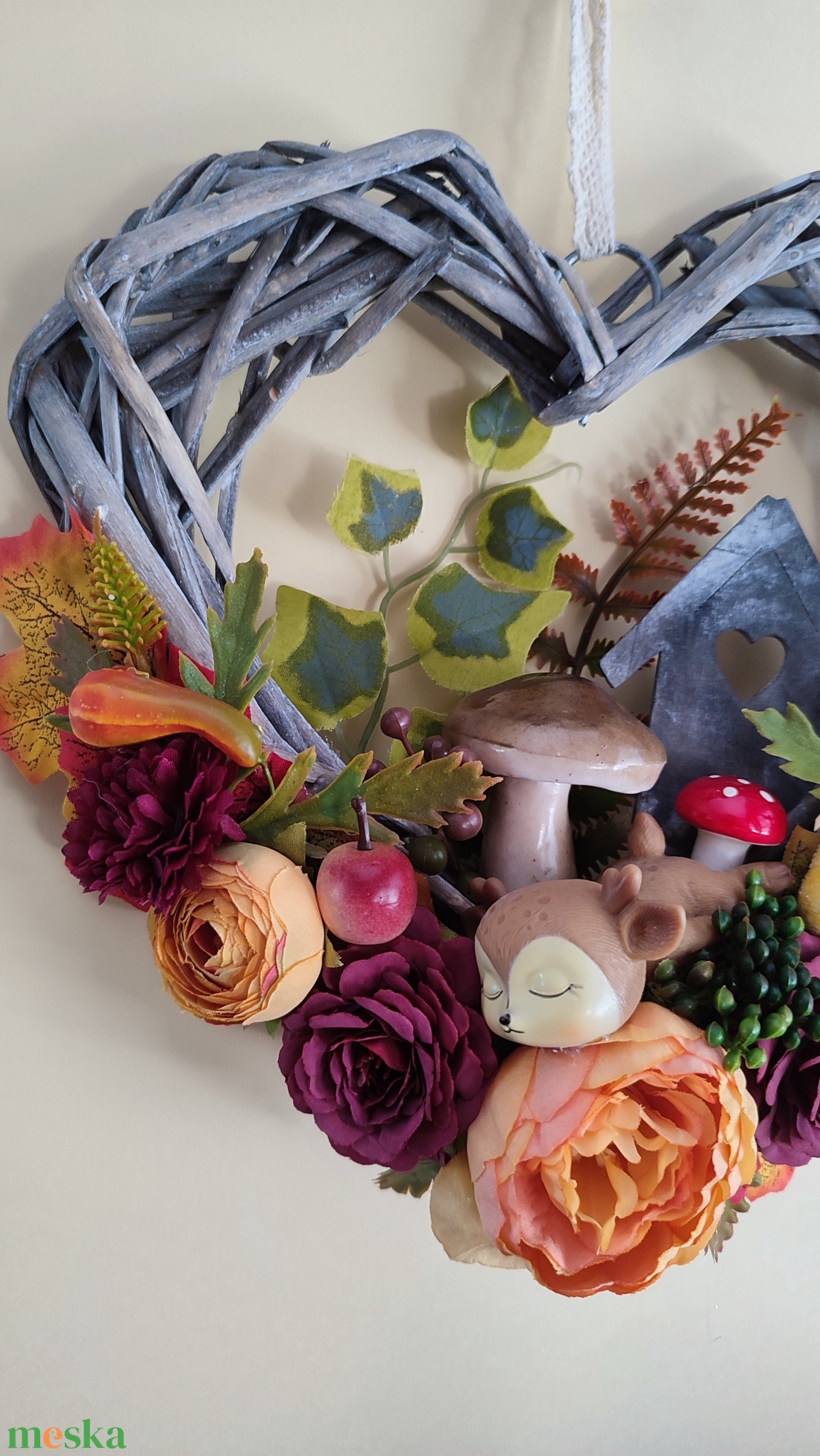 Őszi kopogtató gombás, őzikés - otthon & életmód - dekoráció - ajtó- és ablak dekoráció - ajtódísz & kopogtató - Meska.hu Őszi kopogtató gombás, őzikés - otthon & életmód - dekoráció - ajtó- és ablak dekoráció - ajtódísz & kopogtató - Meska.hu