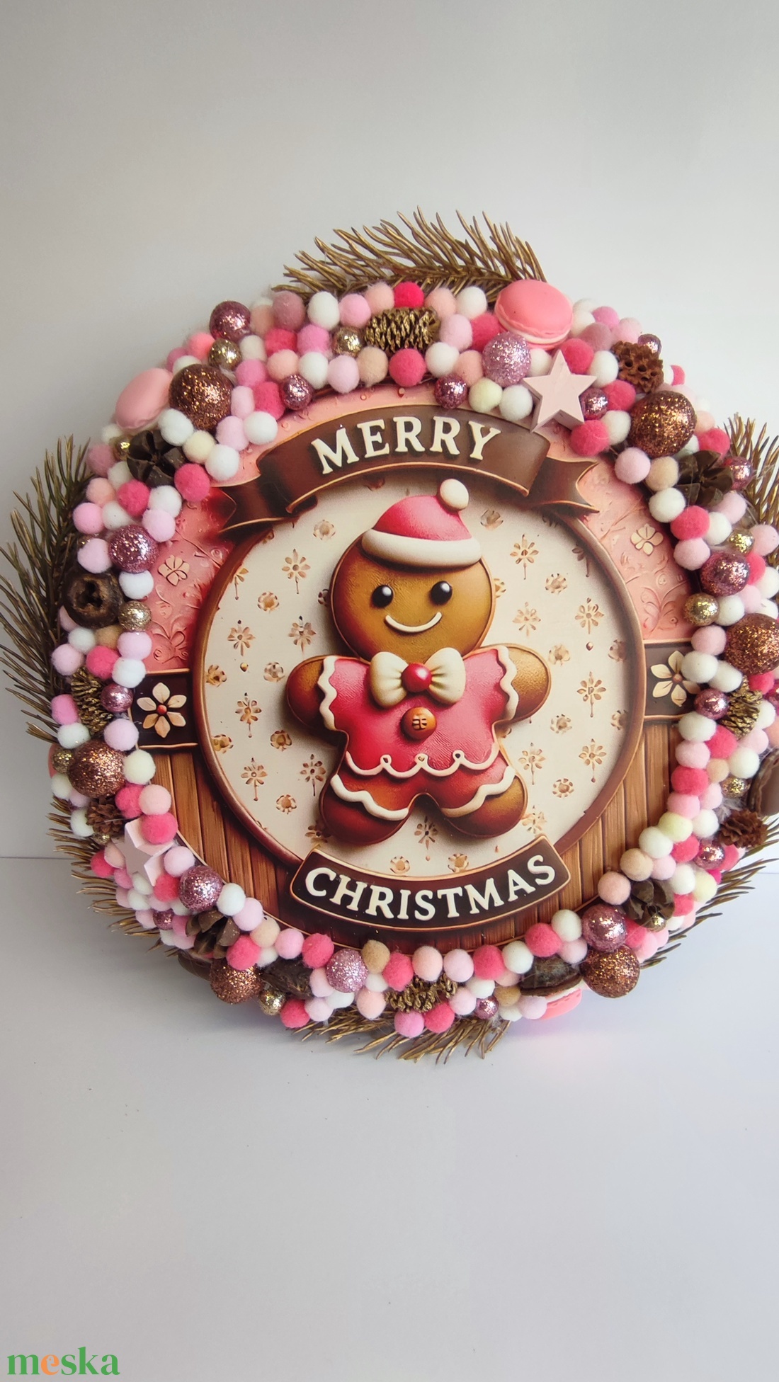 Adventi mézis macaronos kopogtató  - otthon & életmód - dekoráció - ajtó- és ablak dekoráció - ajtódísz & kopogtató - Meska.hu Adventi mézis macaronos kopogtató  - otthon & életmód - dekoráció - ajtó- és ablak dekoráció - ajtódísz & kopogtató - Meska.hu