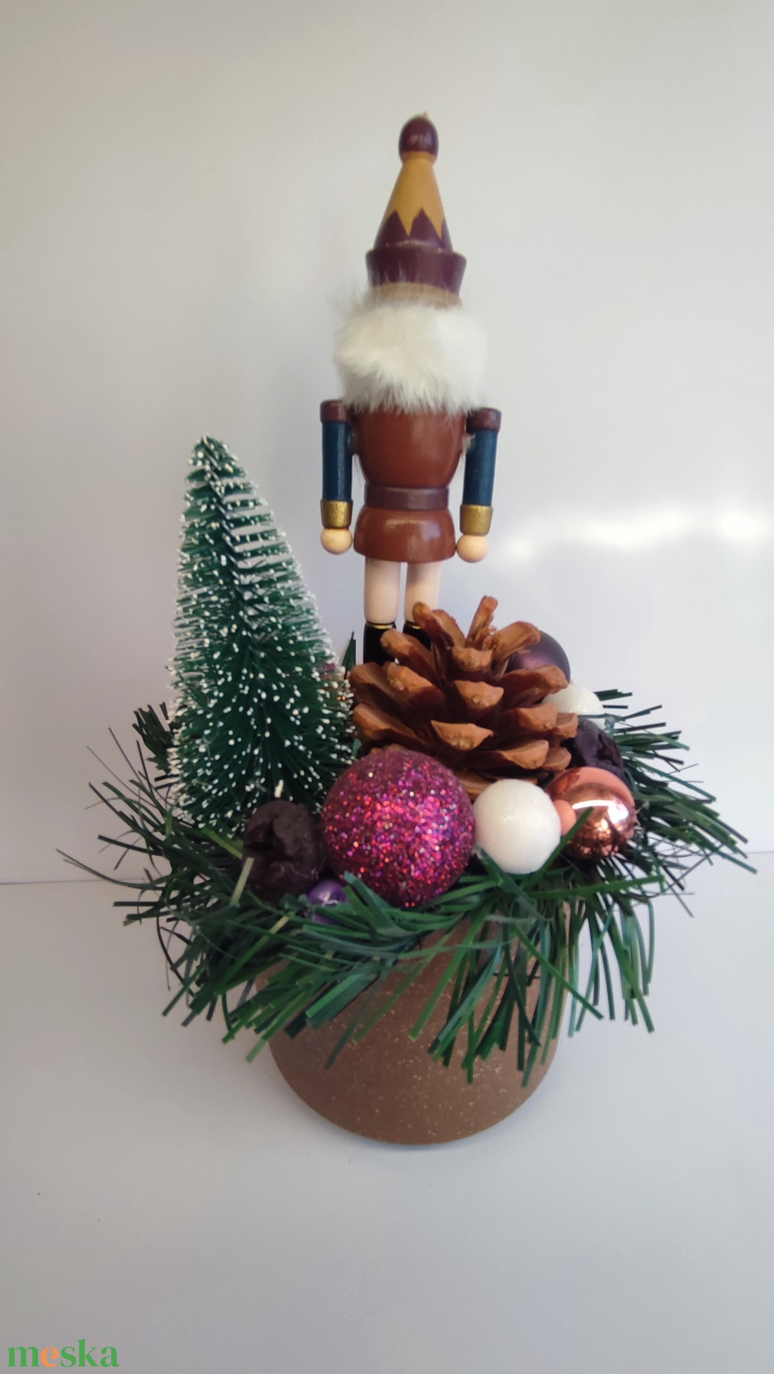 Karácsonyi dekoráció barna katonás  - otthon & életmód - dekoráció - asztal és polc dekoráció - asztaldísz - Meska.hu